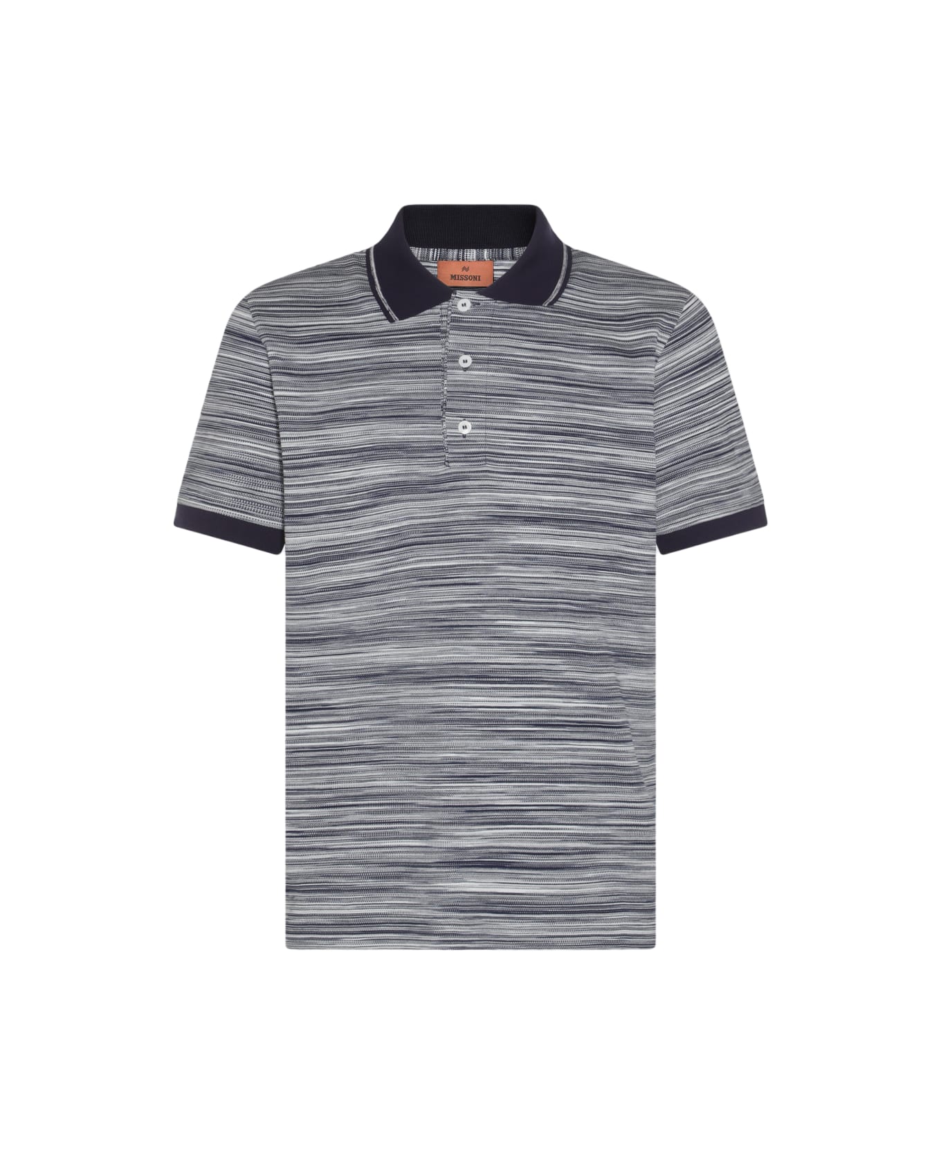 Missoni Grey Cotton Polo Shirt - Blue