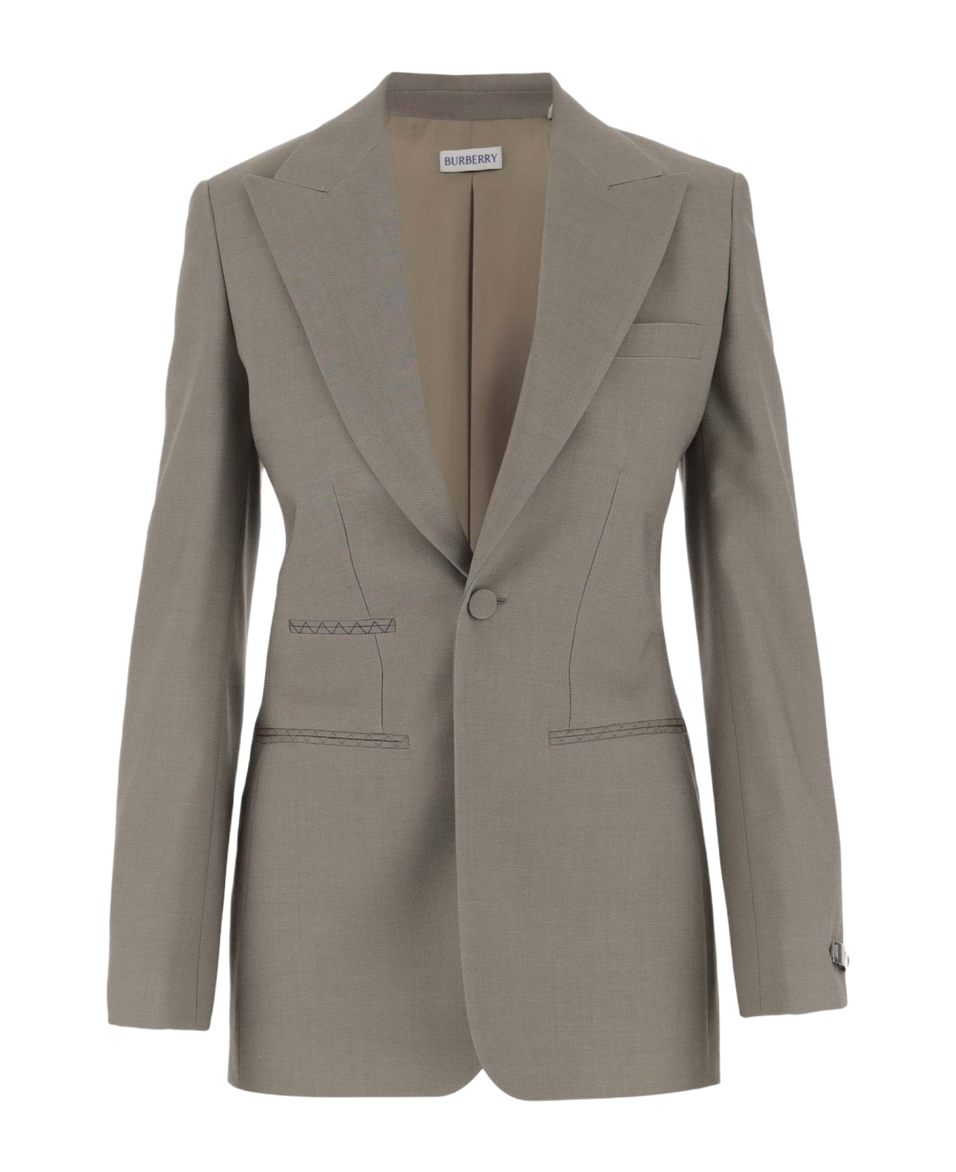 Burberry Wool Tailored Jacket - Dove Grey
