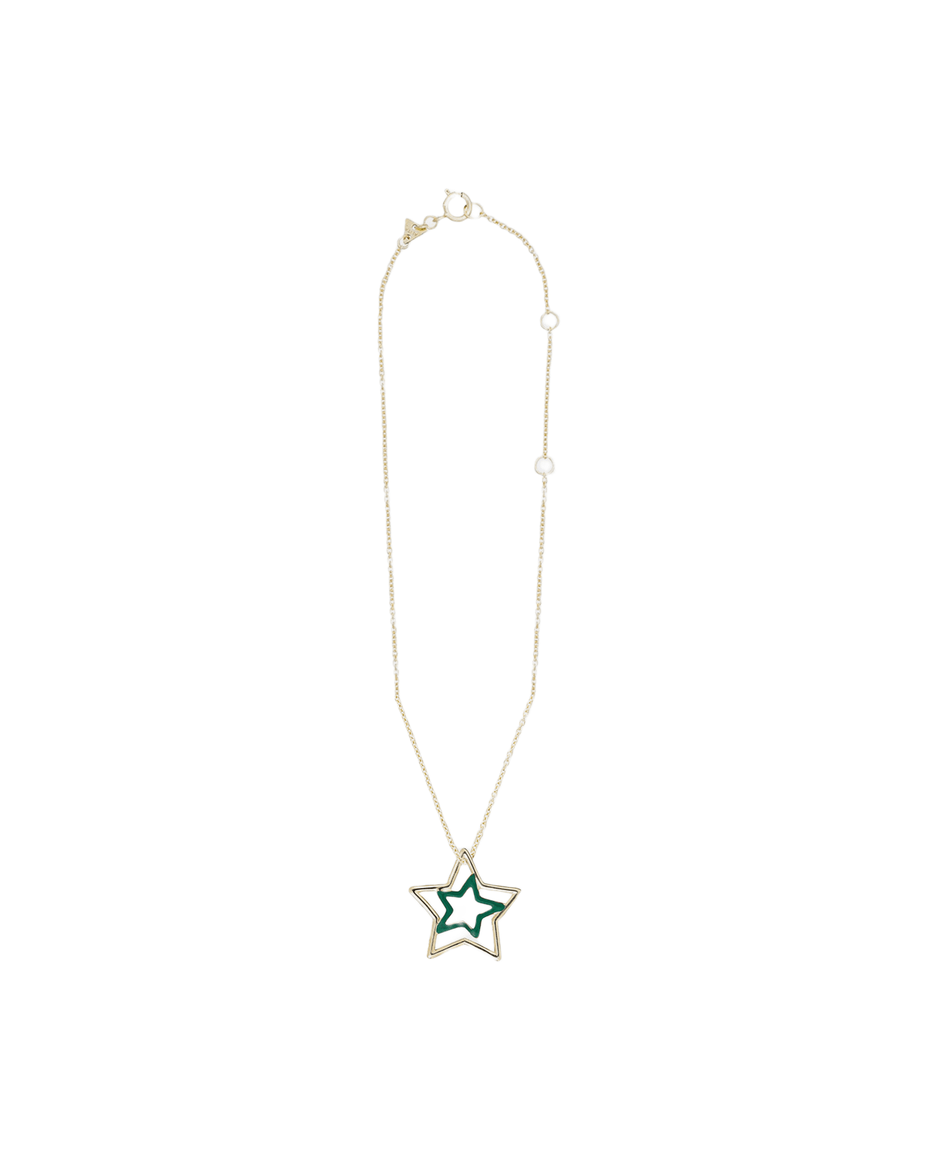 Aliita Bottle Green Gold Metal Estrella Necklace - Green ネックレス