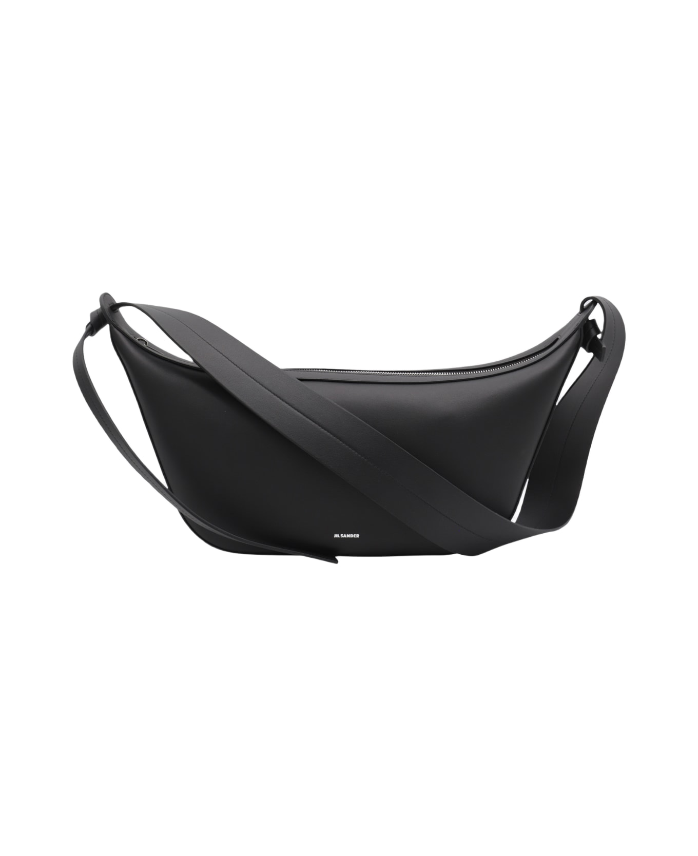 Jil Sander 
knot
 Black Leather Crossbody Bag - Black