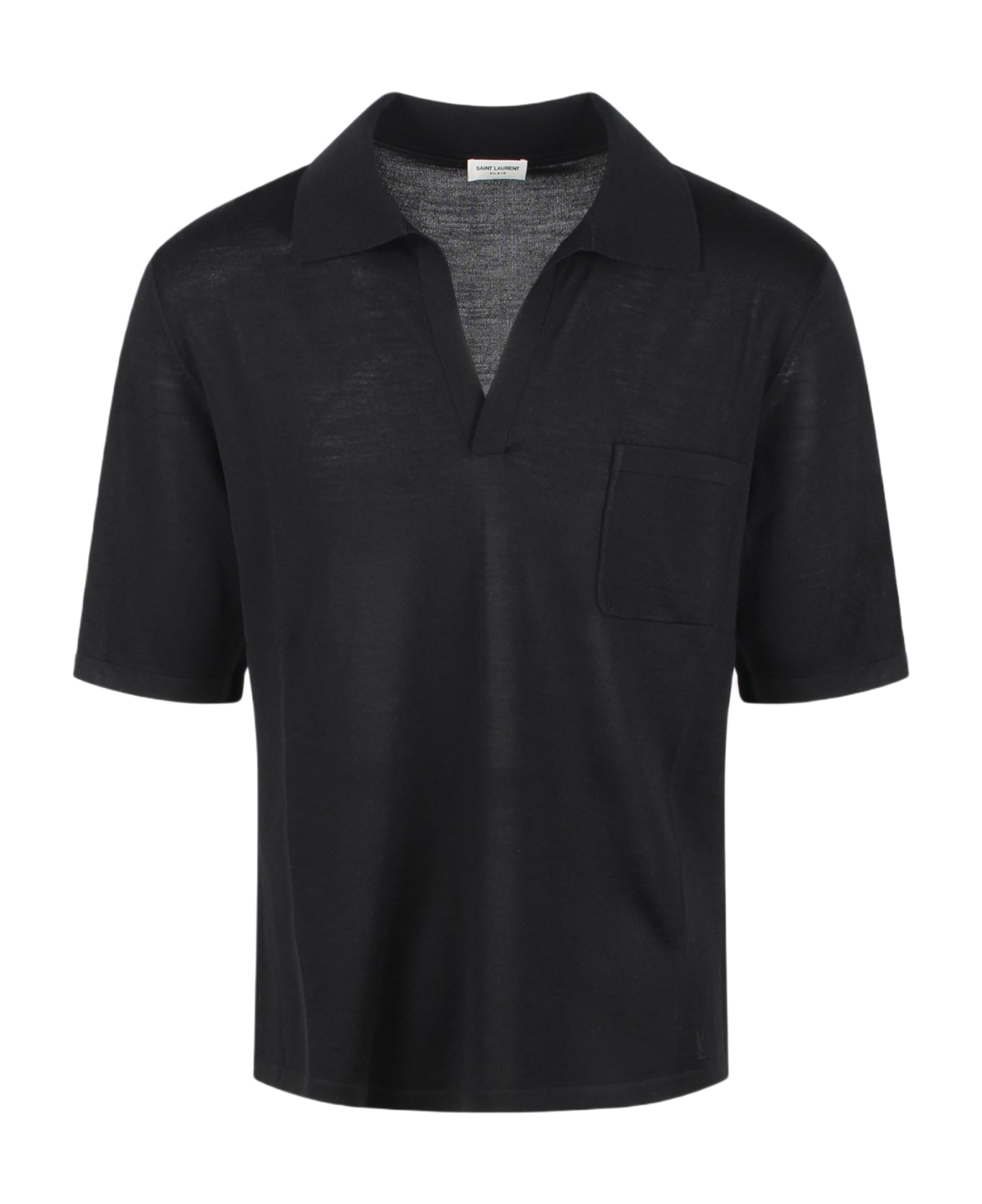 Saint Laurent Cassandre Polo Shirt - Black