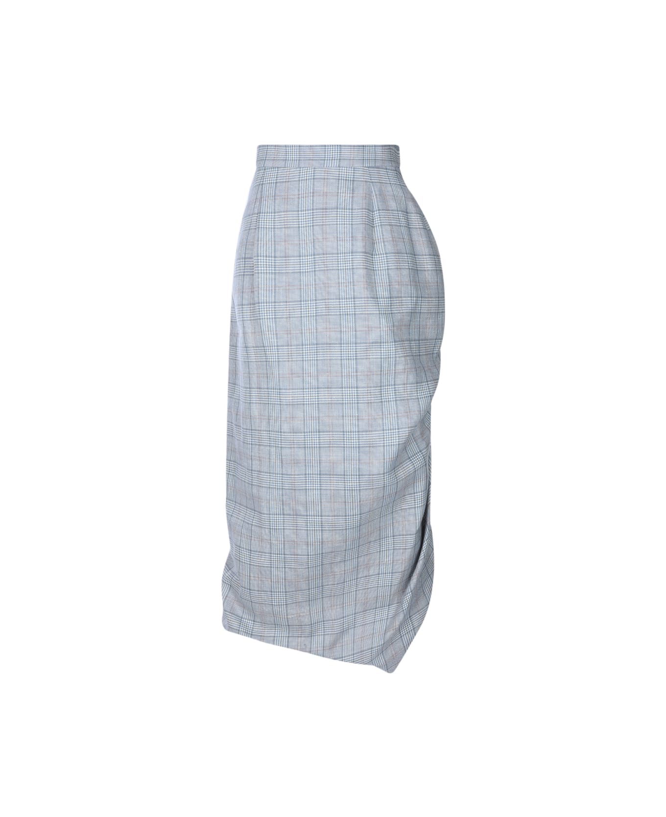 Vivienne Westwood Light Blue Wool Skirt - Red