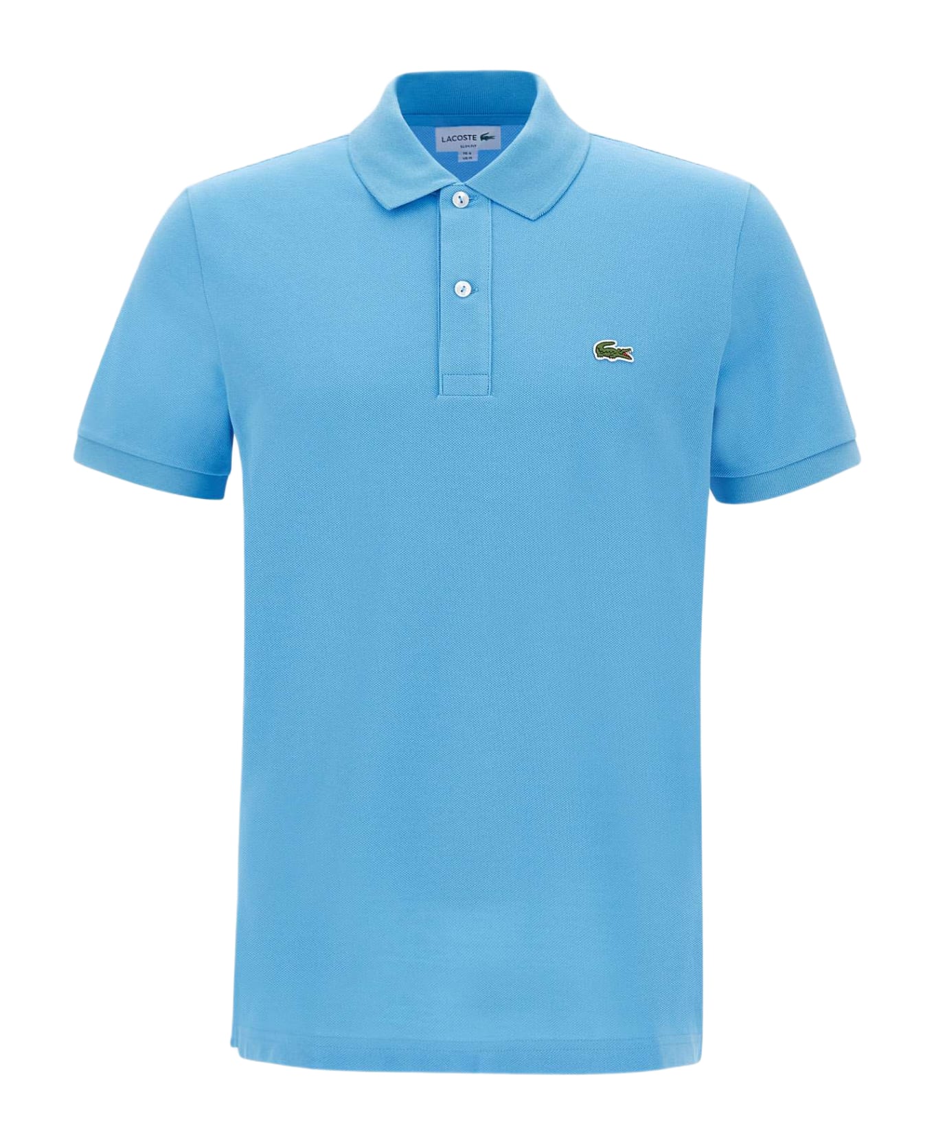 Lacoste Pique Cotton Polo Shirt - LIGHT BLUE