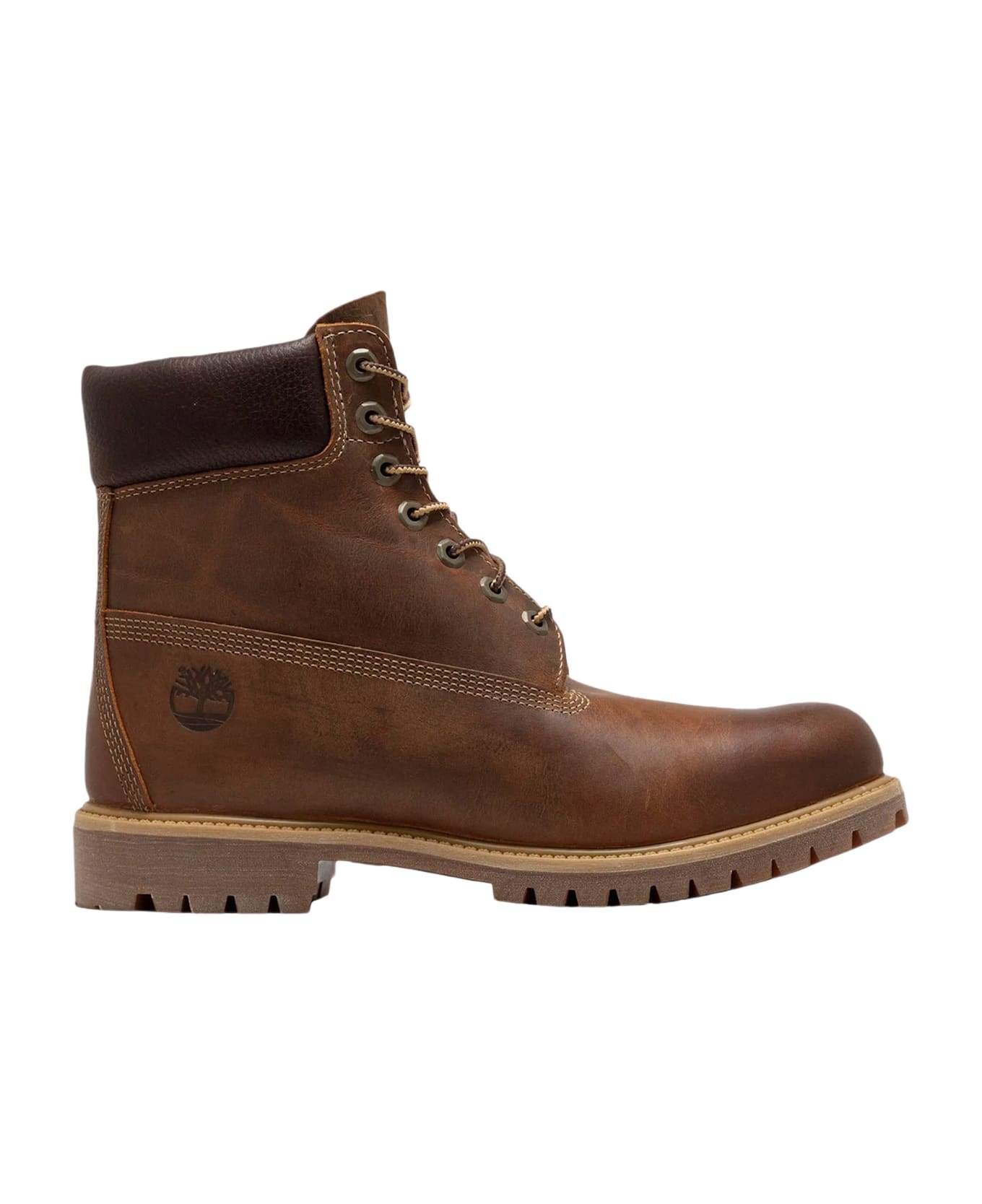 Timberland Premium 6-inch Leather Boots With Logo - Brown