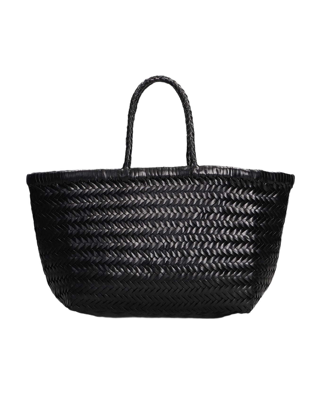Dragon Diffusion Bamboo 3 Jump Small Tote In Black Leather - black