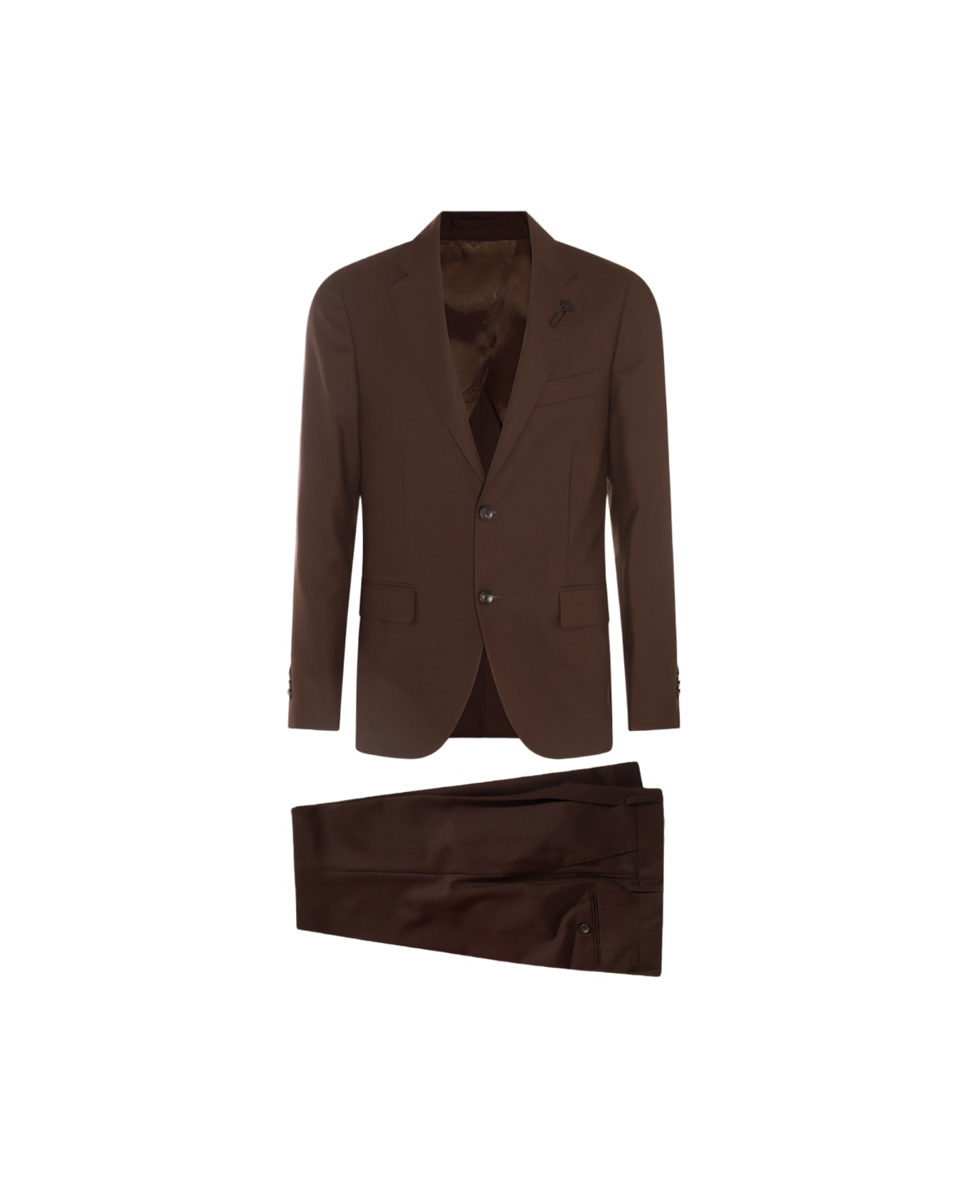 Lardini Brown Wool Suits - Brown