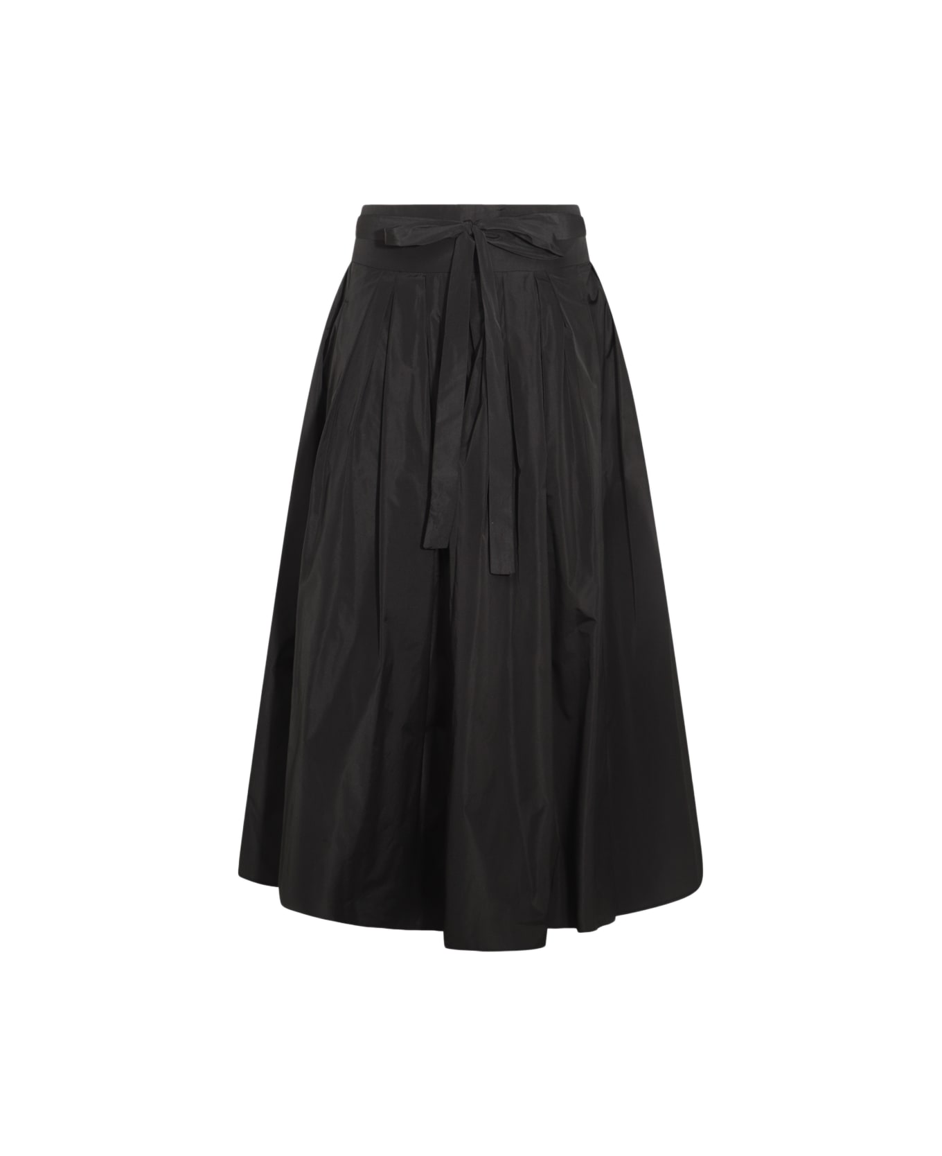 
S Max Mara Black Midi Skirt - Black
