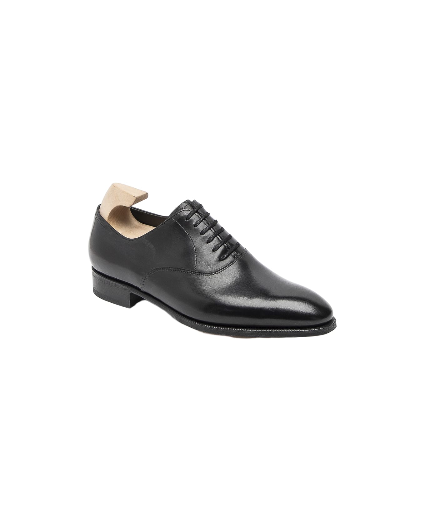 John Lobb Seaton Black Oxford Calf Oxford Shoe - Nero