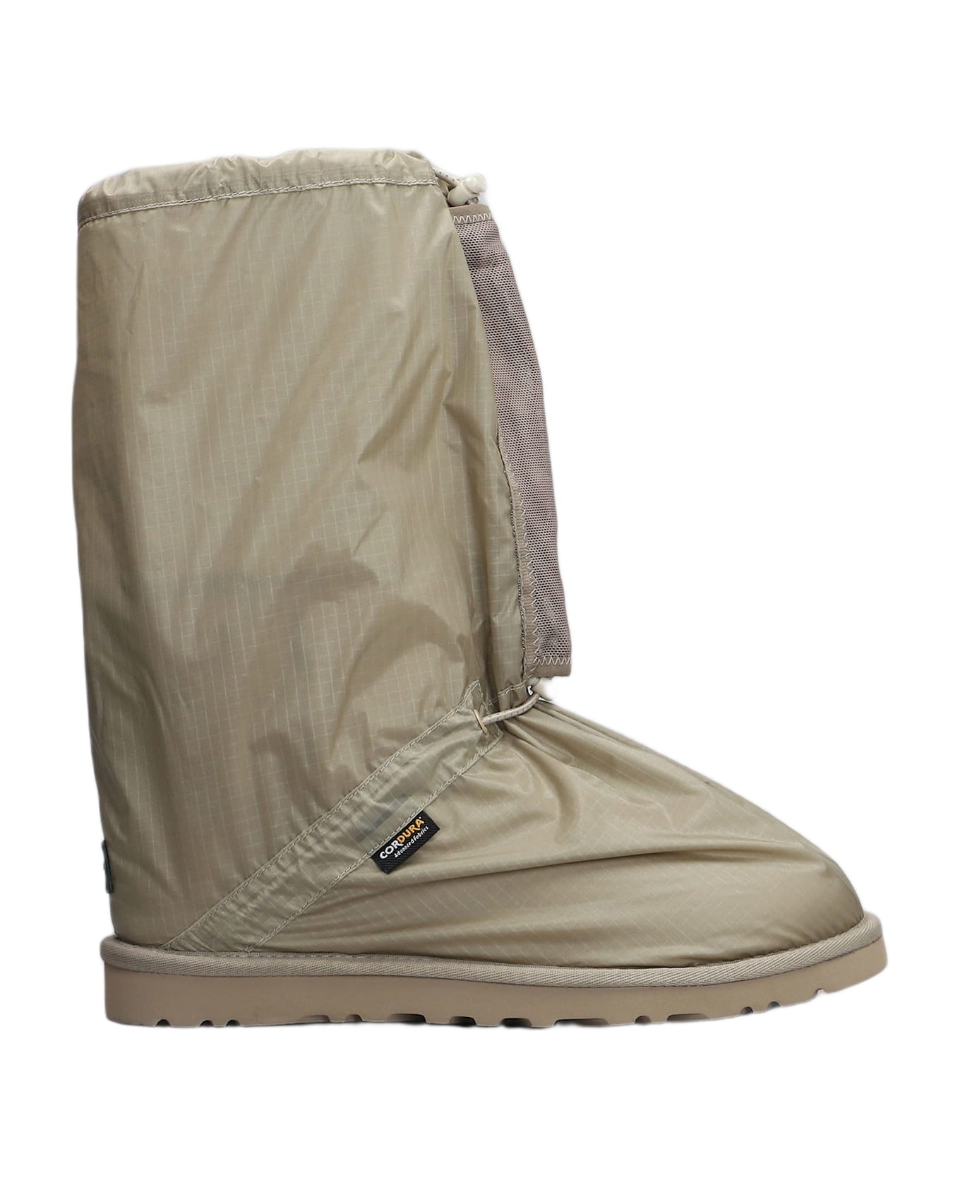 UGG Classic Mini Low Heels Boots In Green Nylon - green