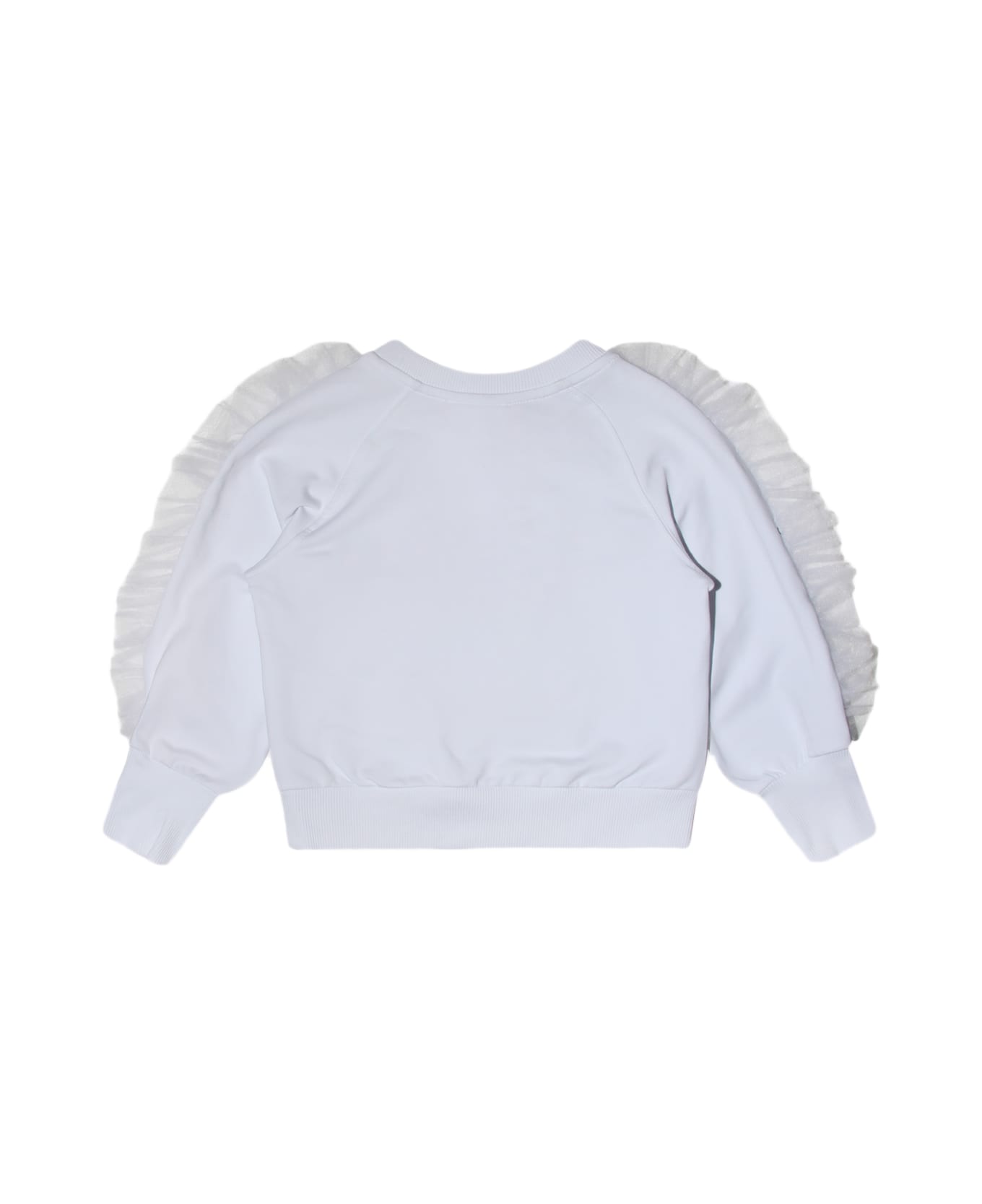 Monnalisa White Cotton Sweatshirt - White