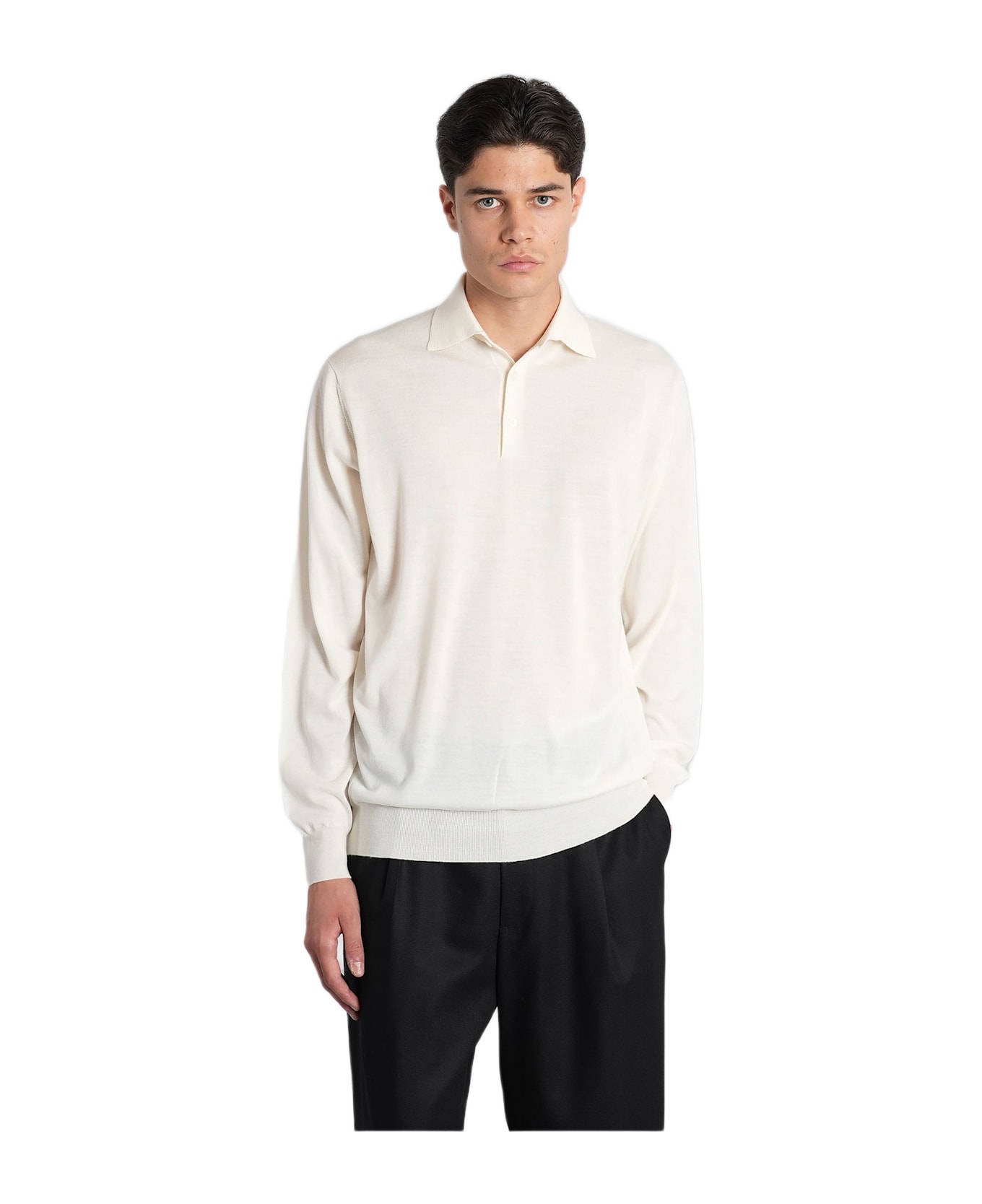 Lardini Polo In Beige Wool - beige