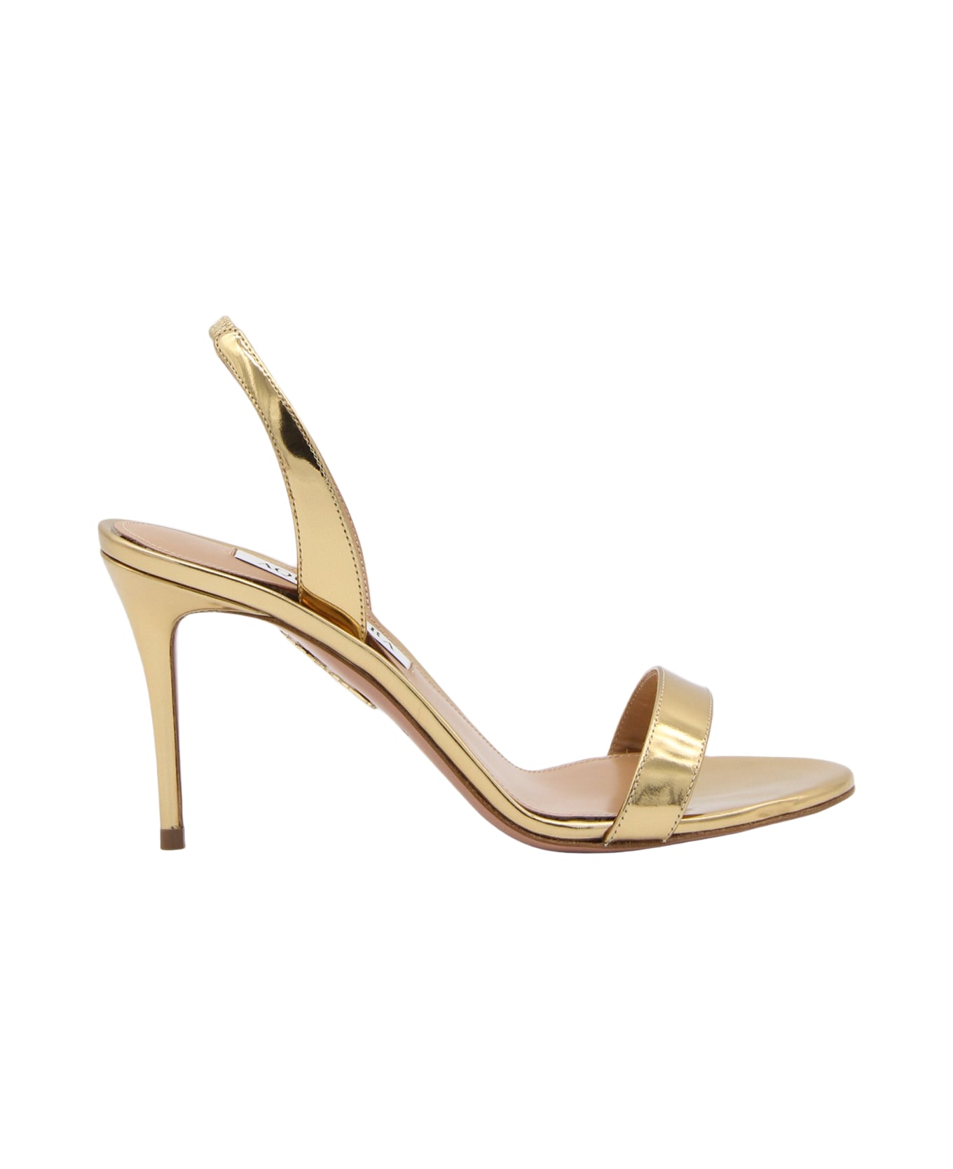 Aquazzura Gold-tone Leather Sandals - SOFT GOLD