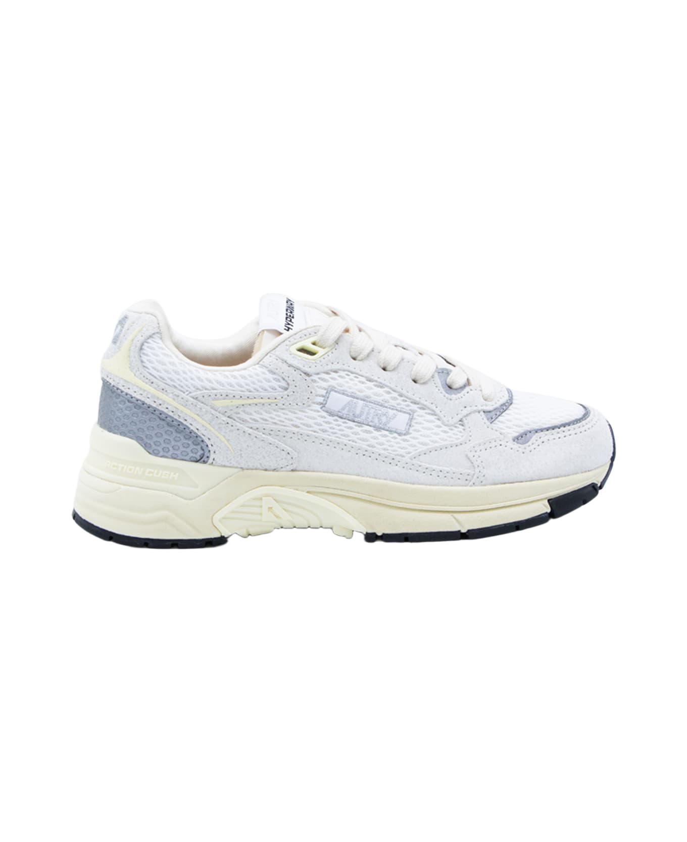 Autry White And Blue Sneakers - MESH/SUEGLIT WHT/SILV