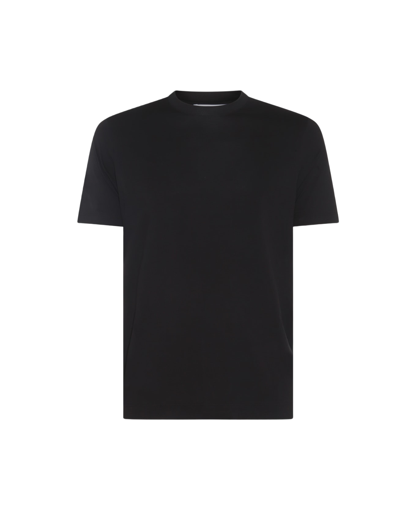 Cruciani Black Cotton Blend T-shirt - Black
