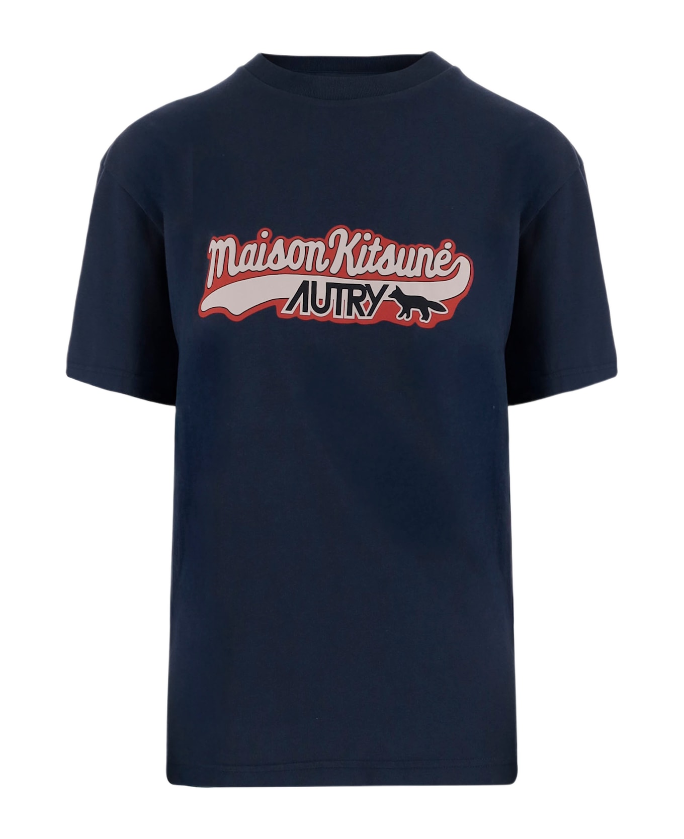 Autry X Maison Kitsune Cotton T-shirt - Blue