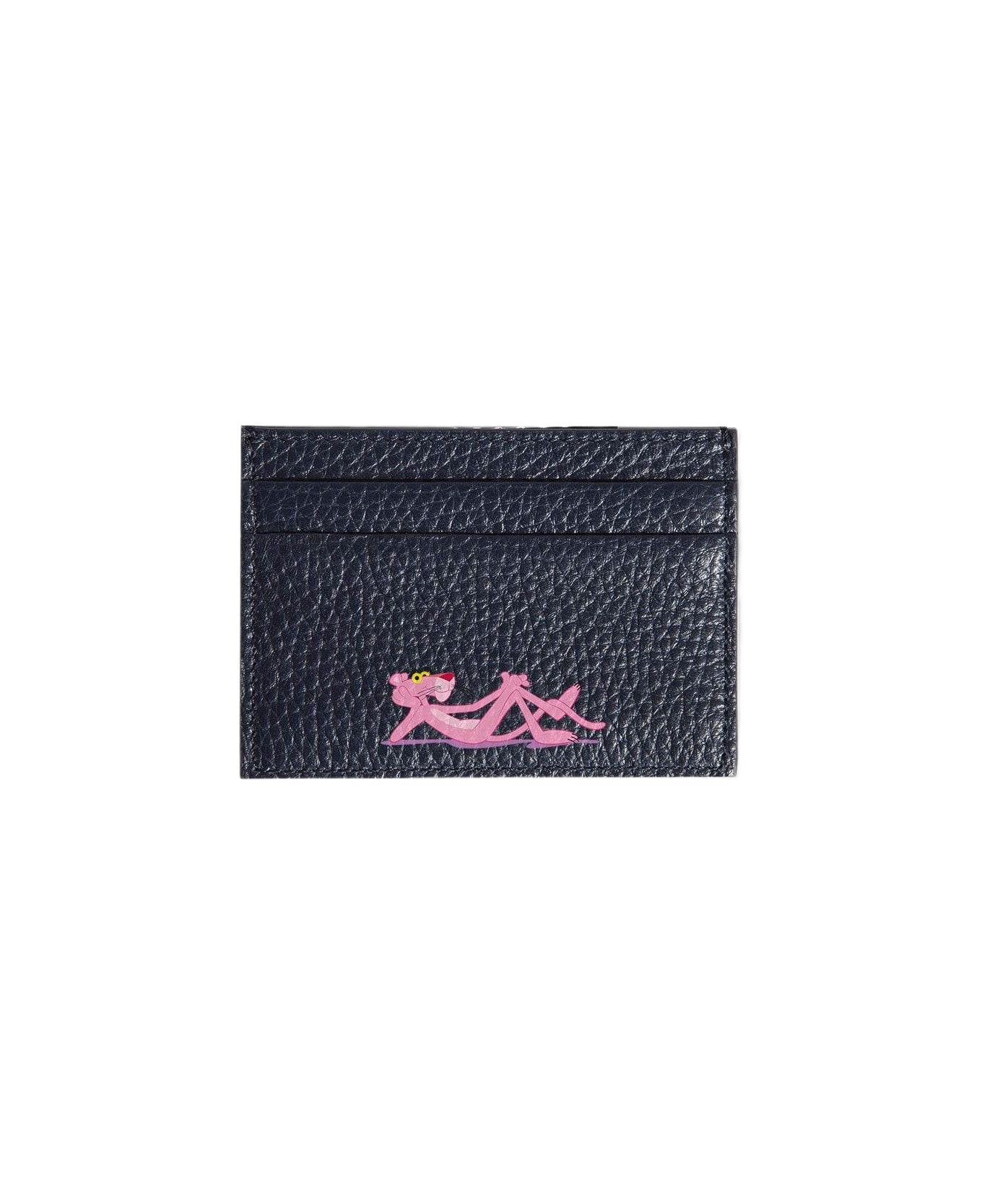 Larusmiani Card Holder 'pink Panther' Wallet - Navy 財布