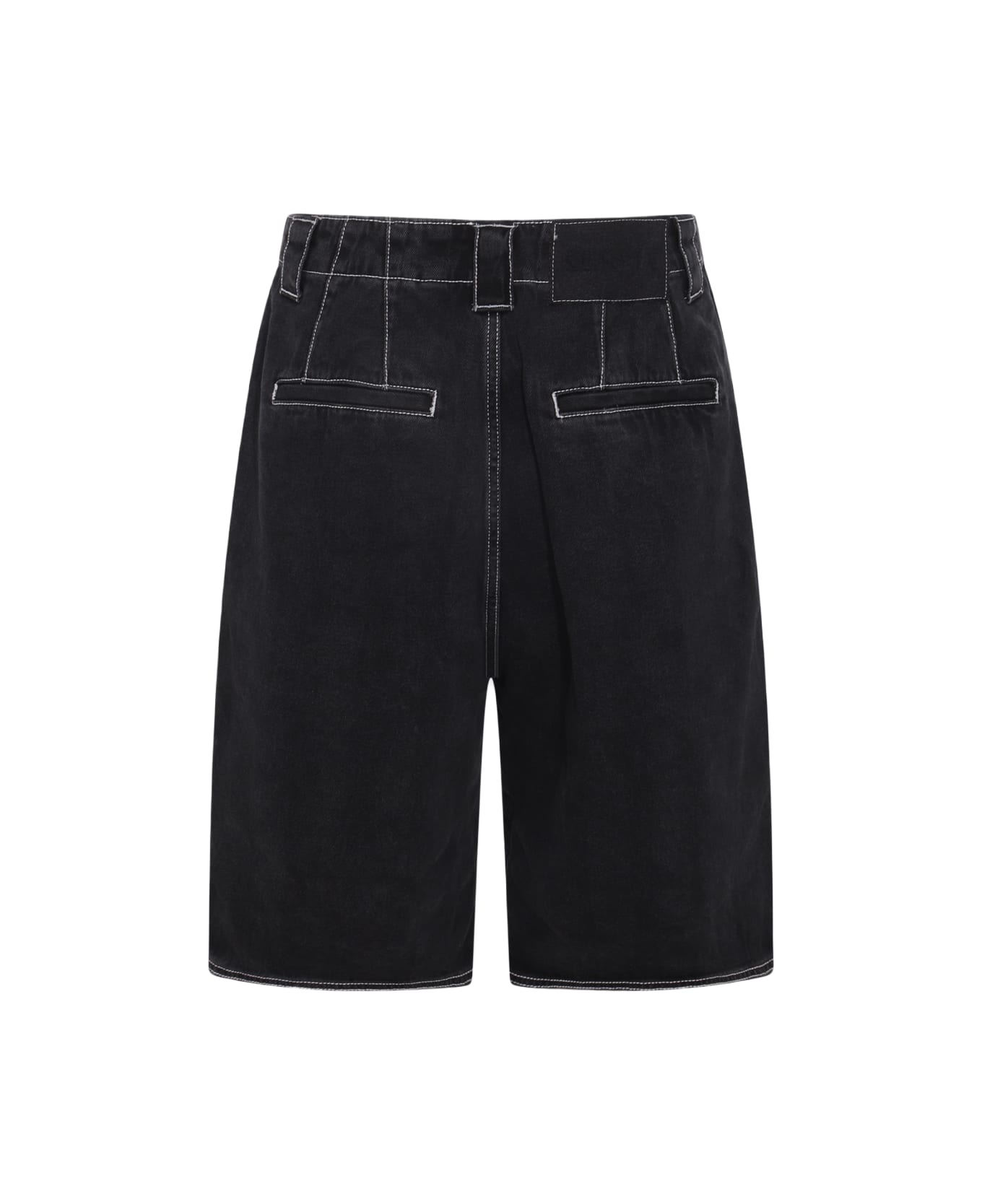 Sunnei Washed Black Denim Shorts - WASHED BLACK DENIM ショートパンツ