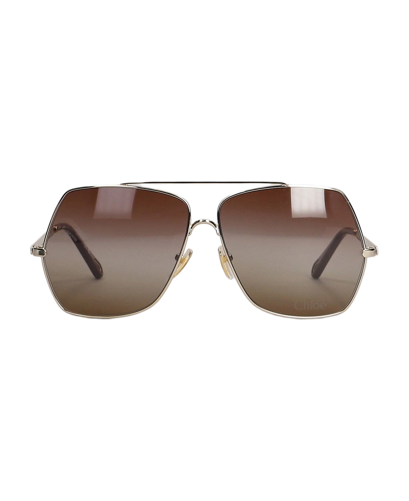 Chloé Sunglasses In Gold Metal Alloy - gold