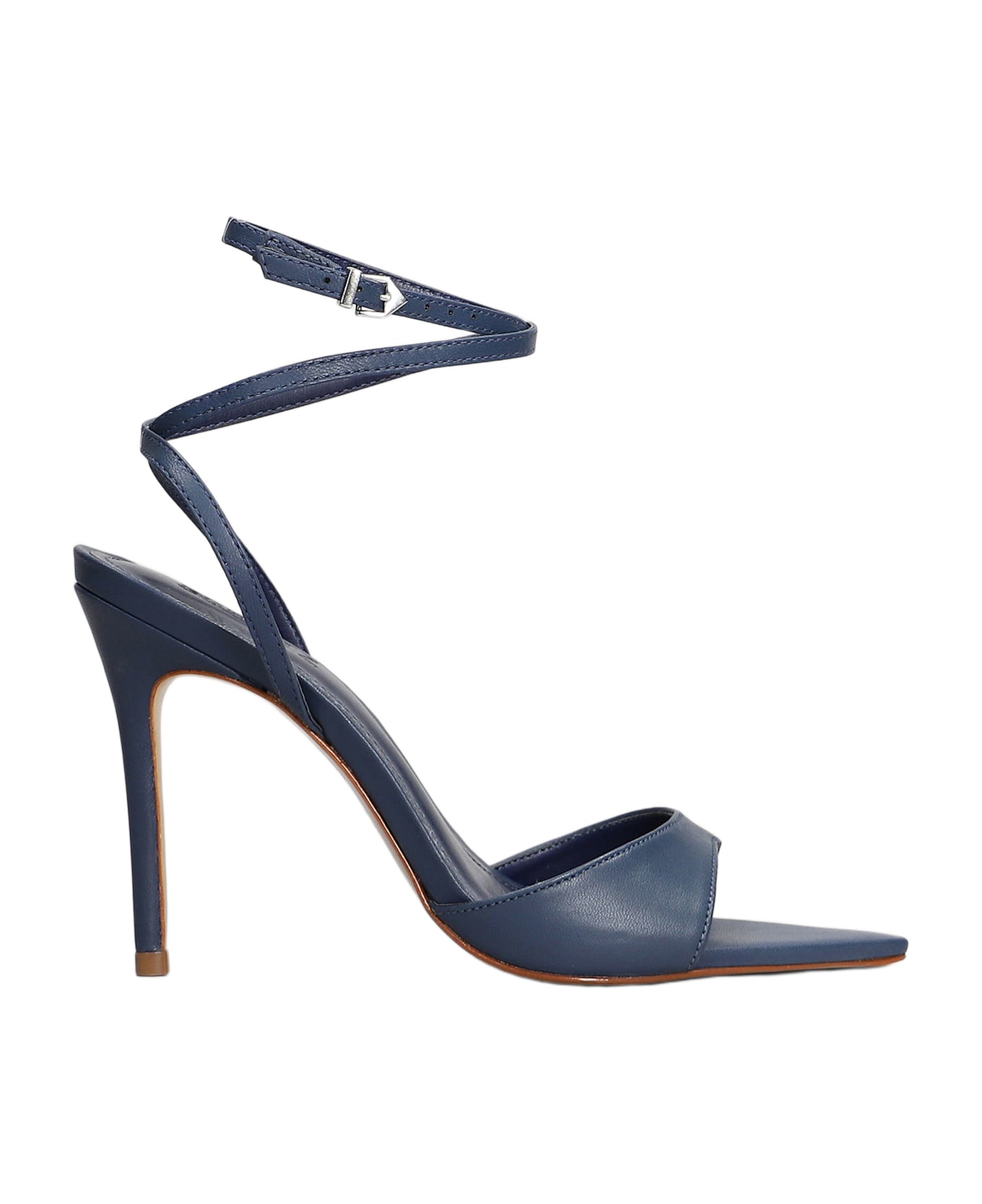 Schutz Sandals In Blue Leather - blue