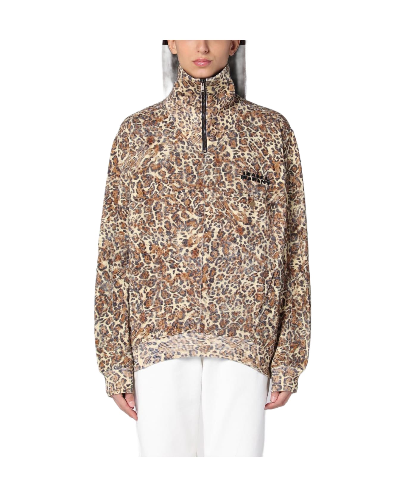 Isabel Marant Wilda Sweatshirt With Leopard Print - LEOPARD