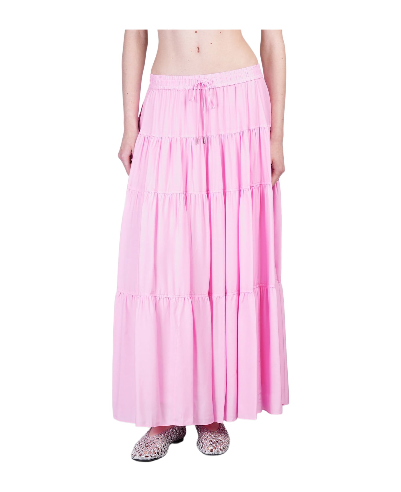 Simkhai Lulee Skirt In Rose-pink Viscose - rose-pink