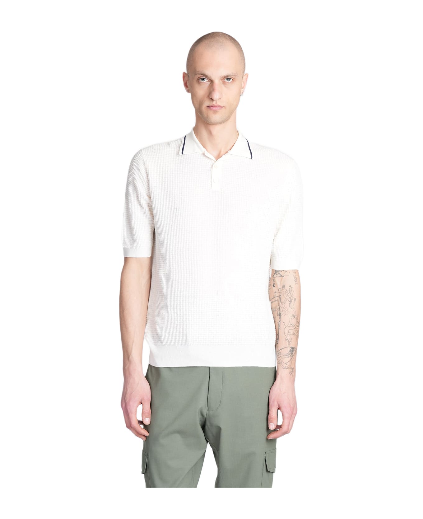 Ballantyne Polo In Beige Cotton - beige