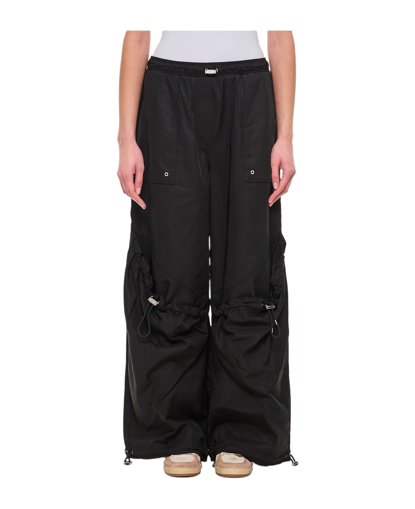 The Attico Nylon Long Pant - Black