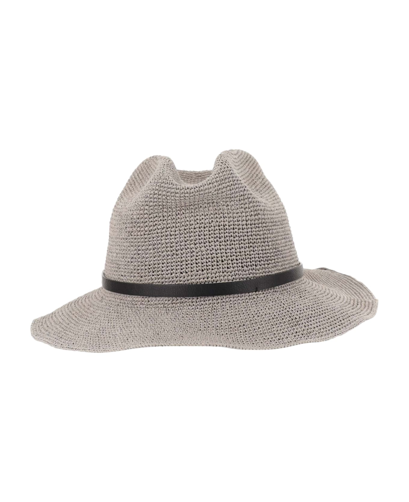 Filippo Catarzi Paper Hat With Logo - Grey