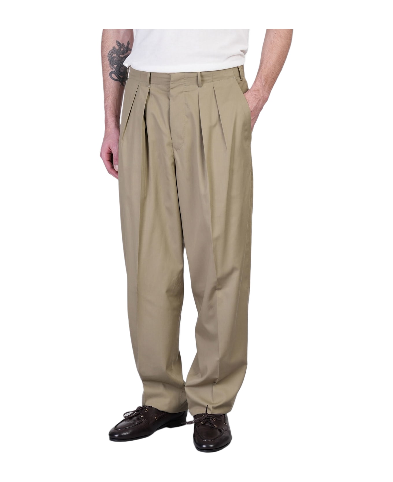PT Torino Sd65 Pants In Green Wool And Polyester - green
