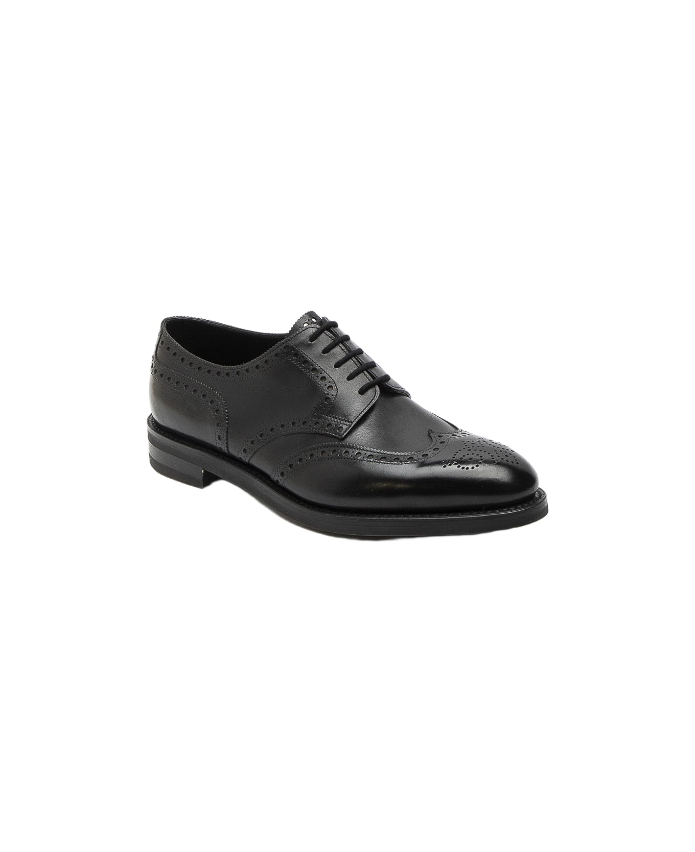 John Lobb Hayle Black Calf Derby Shoe - Nero