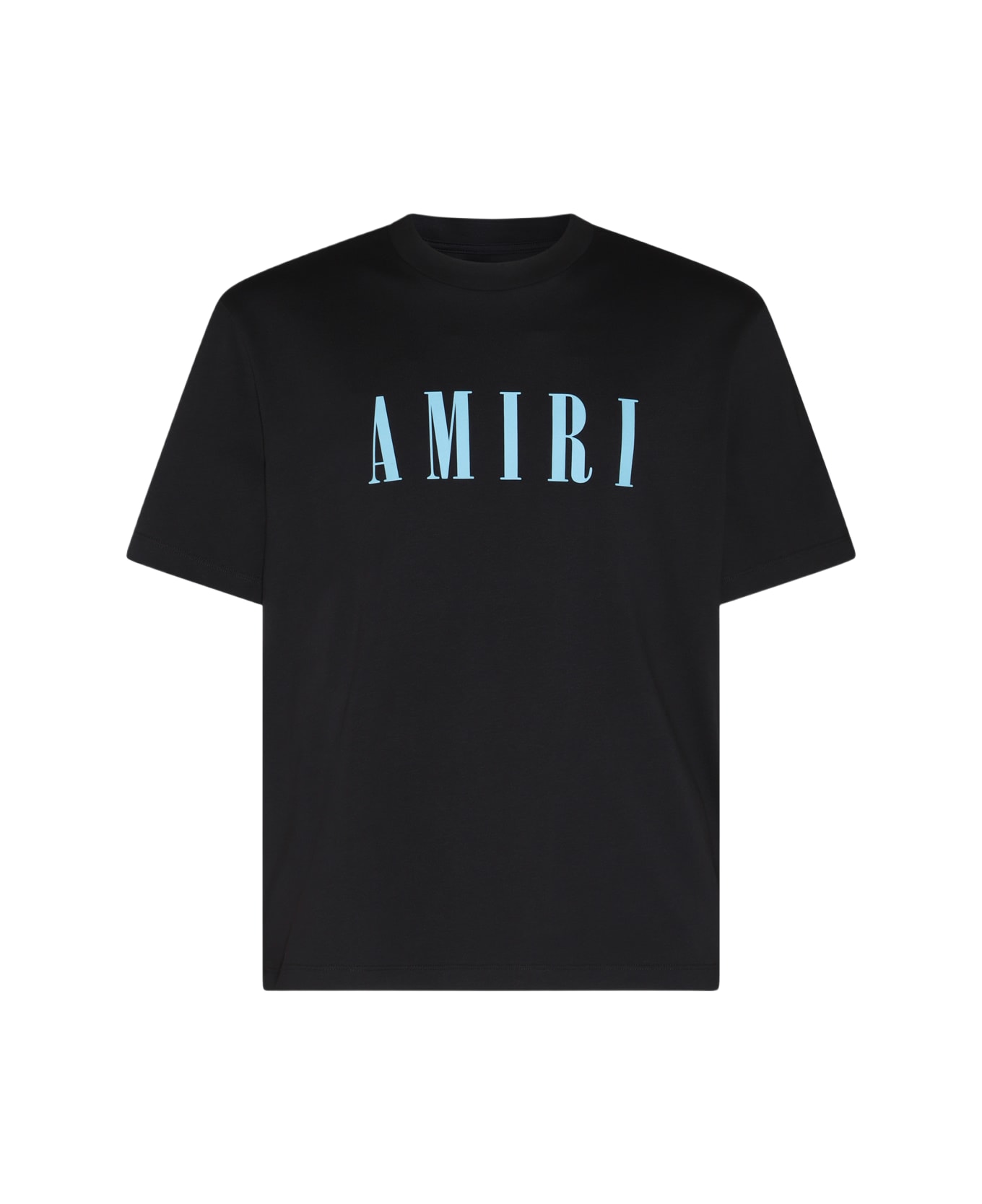 AMIRI Black And Light Blue Cotton T-shirt - Black