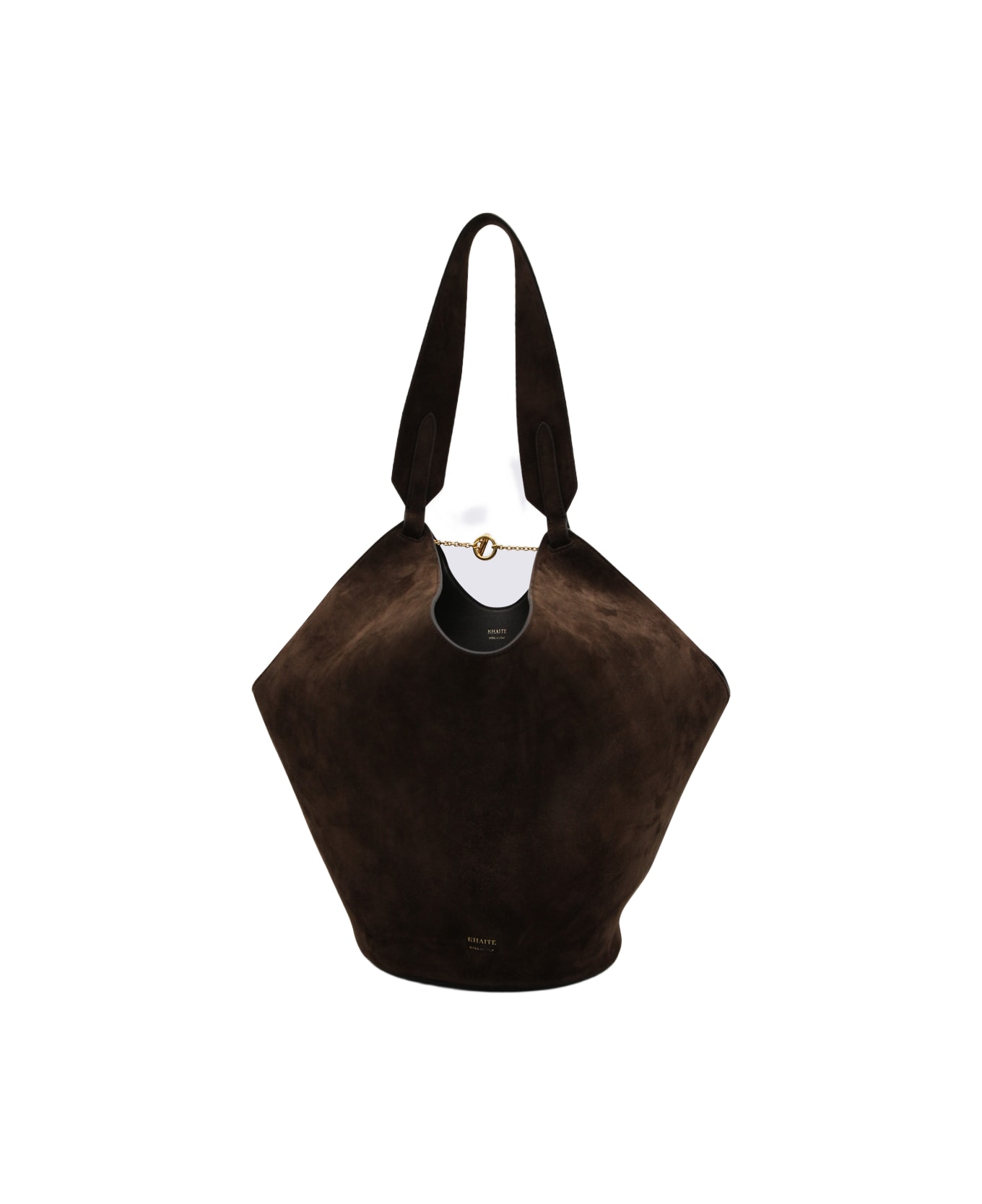 Khaite Brown Leather Satchel - Dark brown