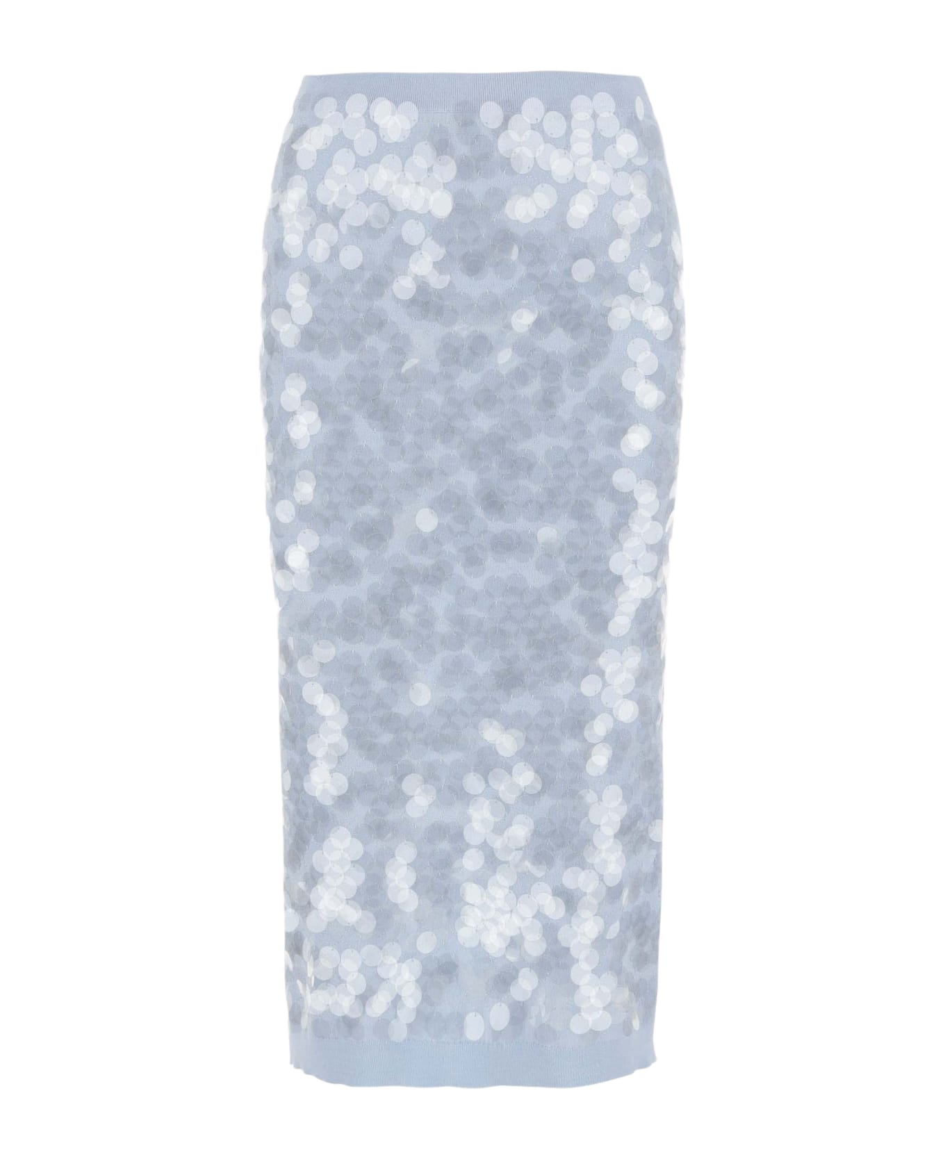 N.21 Sequined Cotton Skirt - Light Blue スカート