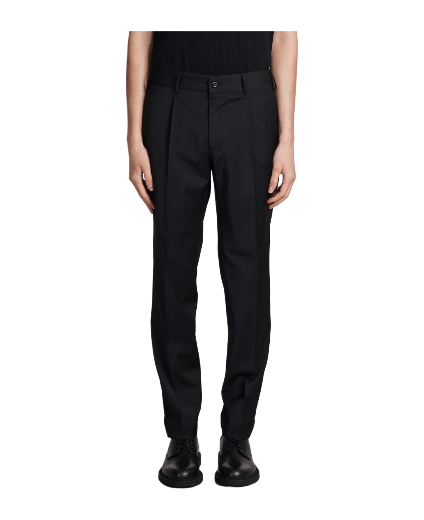 Santaniello Pants In Black Polyester - black