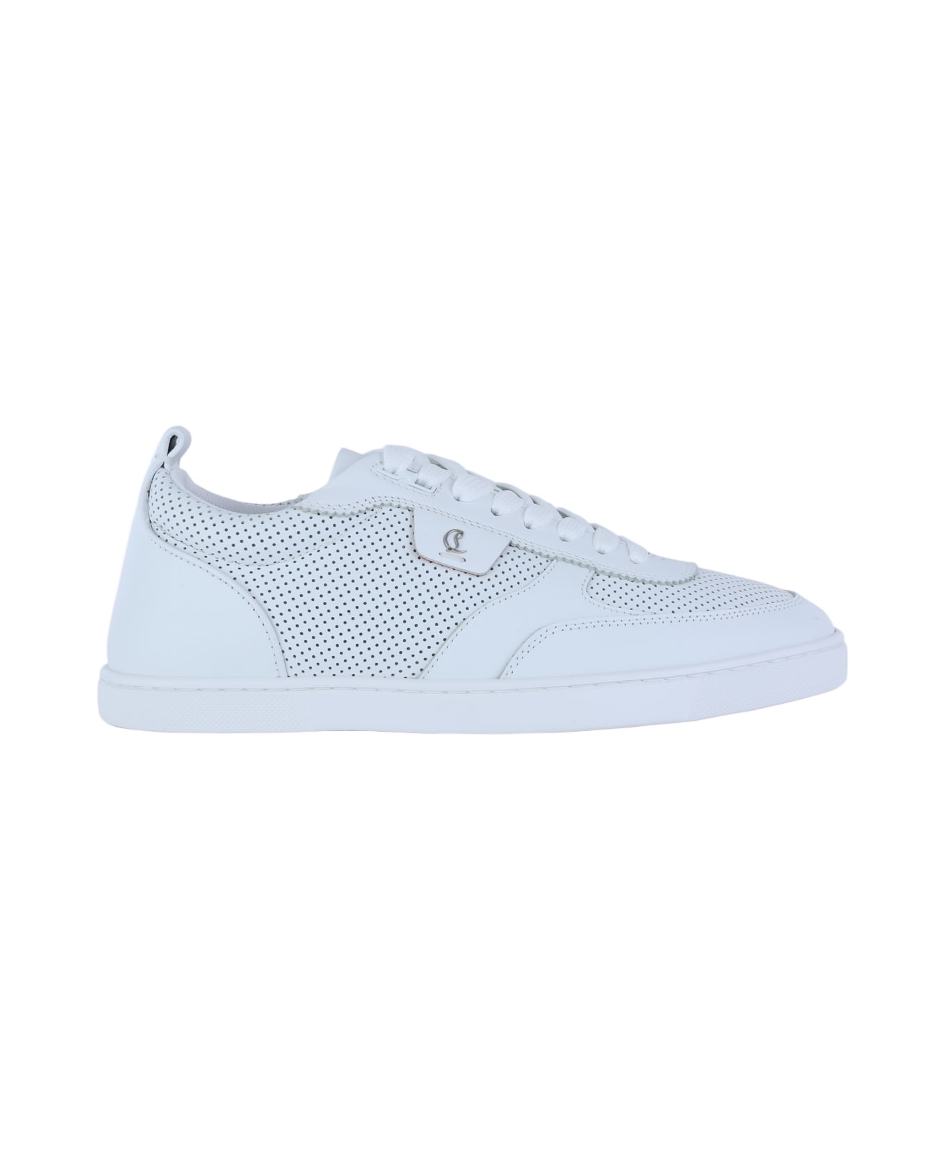Christian Louboutin White Leather Louis Junior Sneakers - White