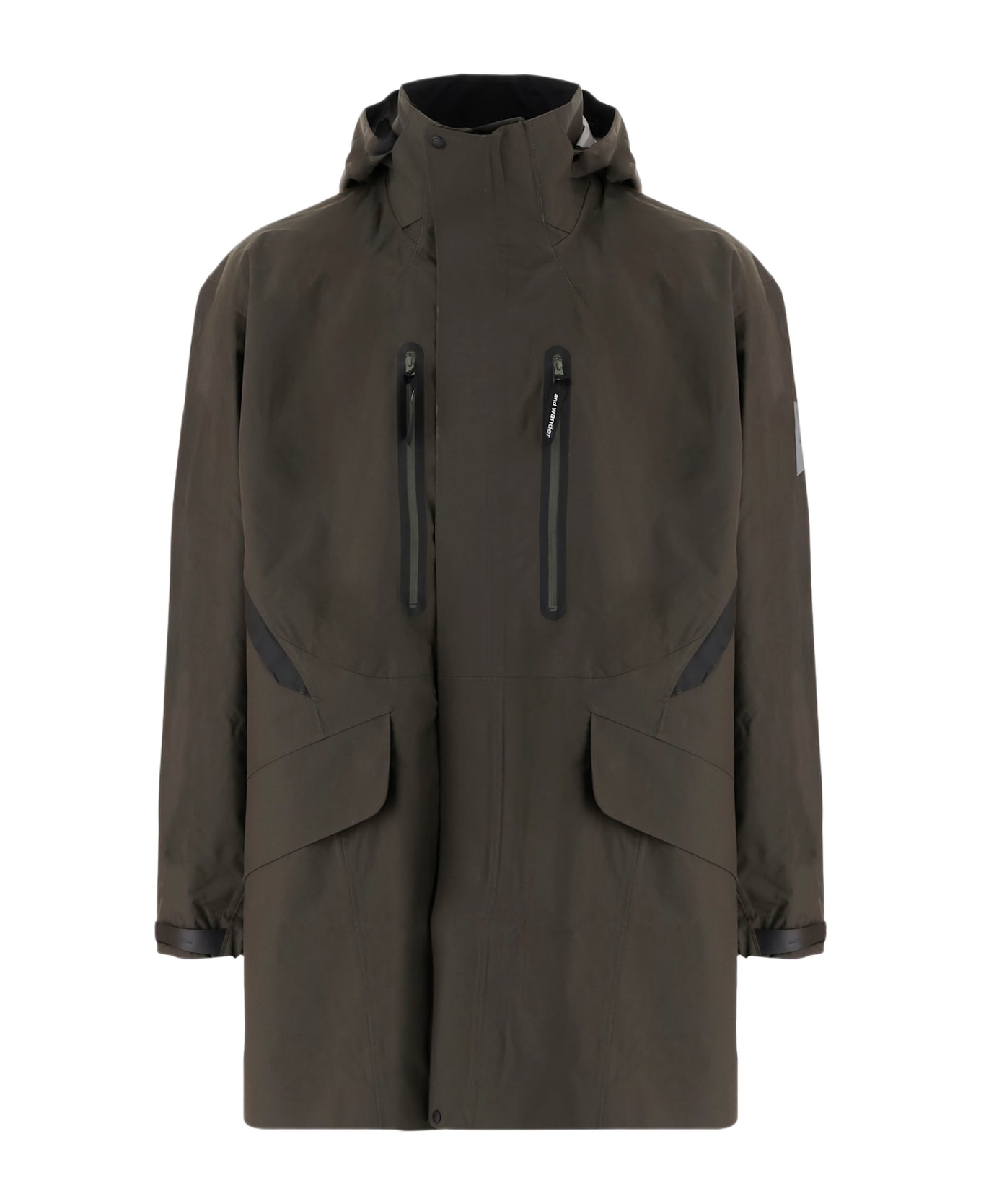 And Wander Technical Jacket With Hood And Multiple Pockets - CACHI SCURO