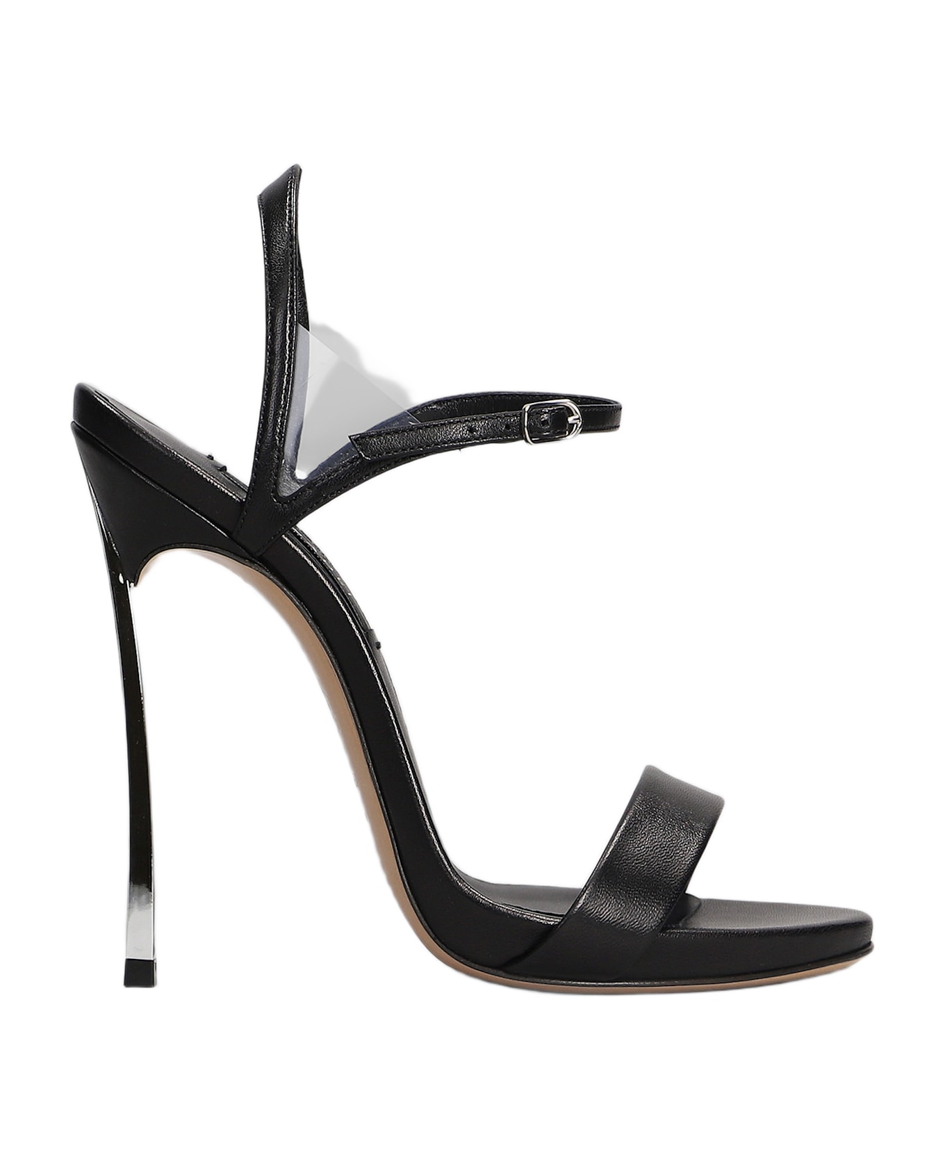 Casadei Blade Sandals In Black Leather - black