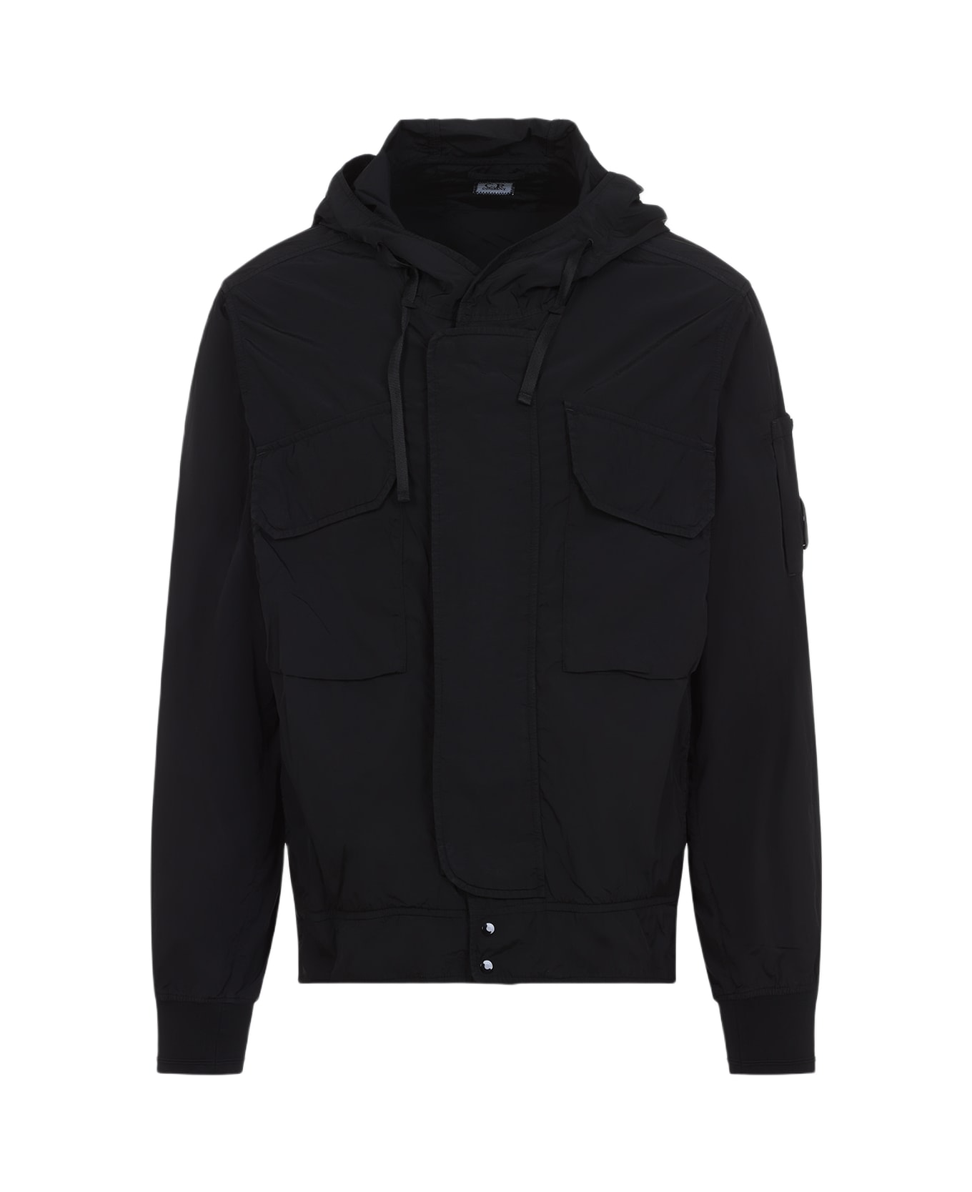 C.P. Company Chrome-r Lens Hooded Jacket - Black