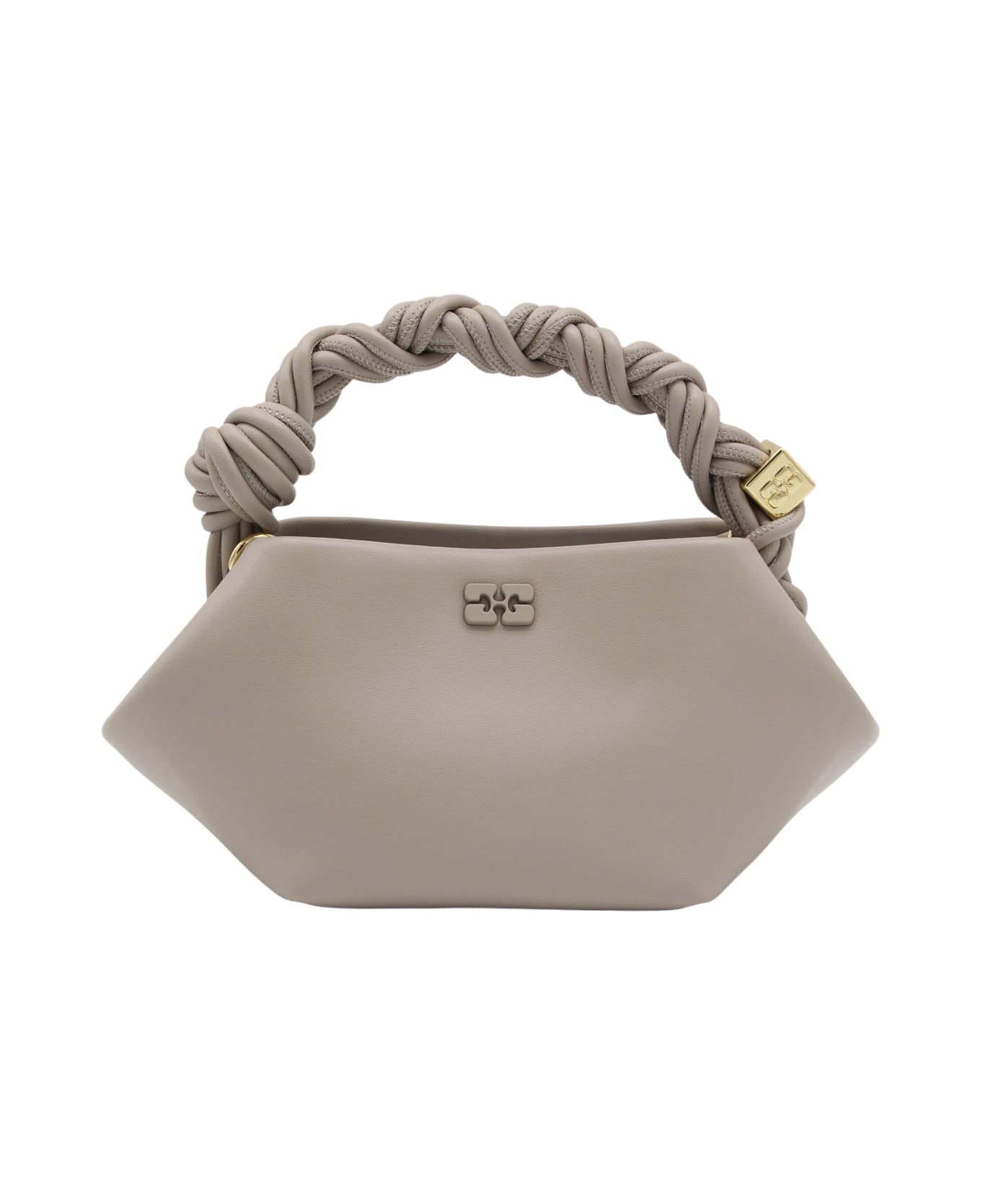 Ganni Beige Top Handle Bag - OYSTER GRAY