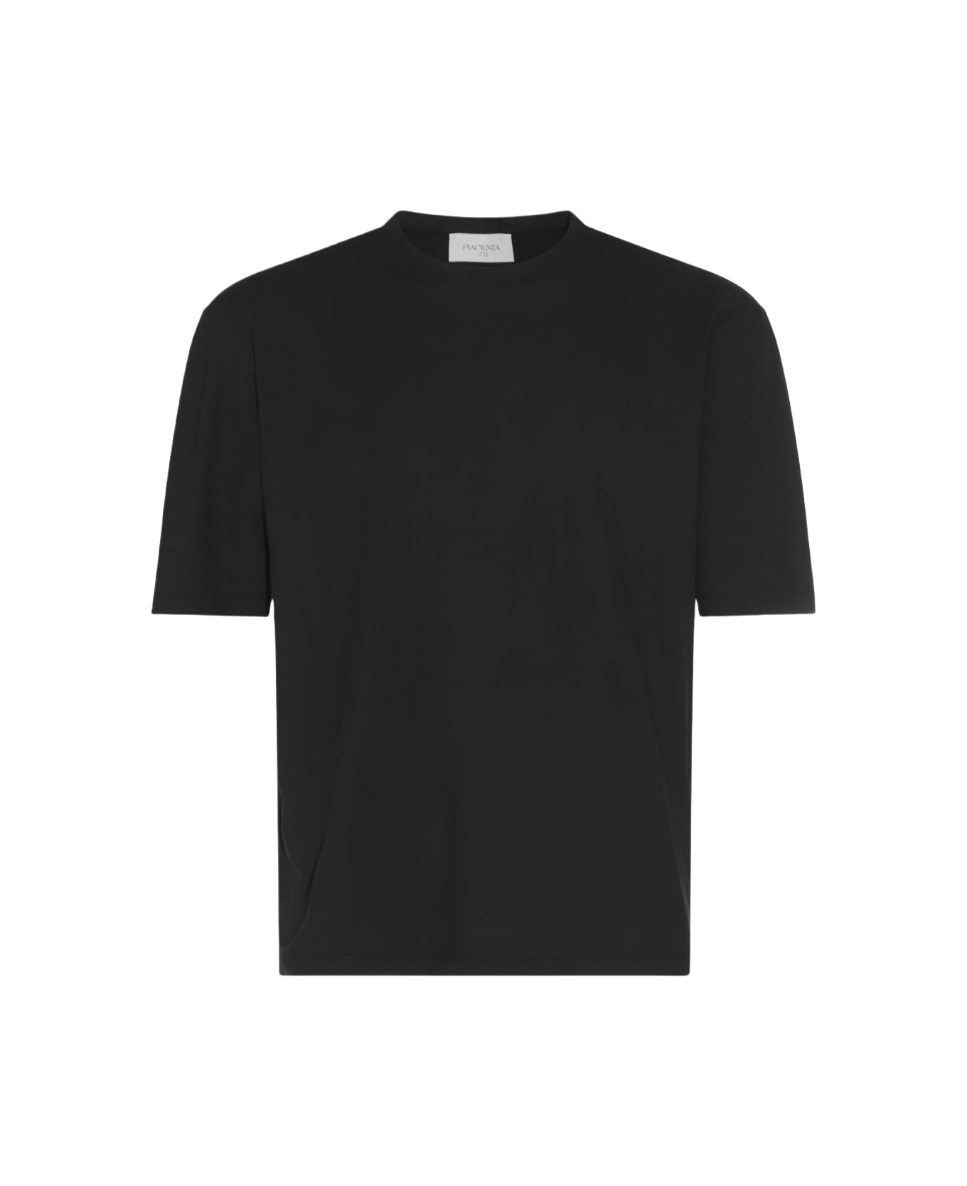 Piacenza Cashmere Black Cotton T-shirt - Black