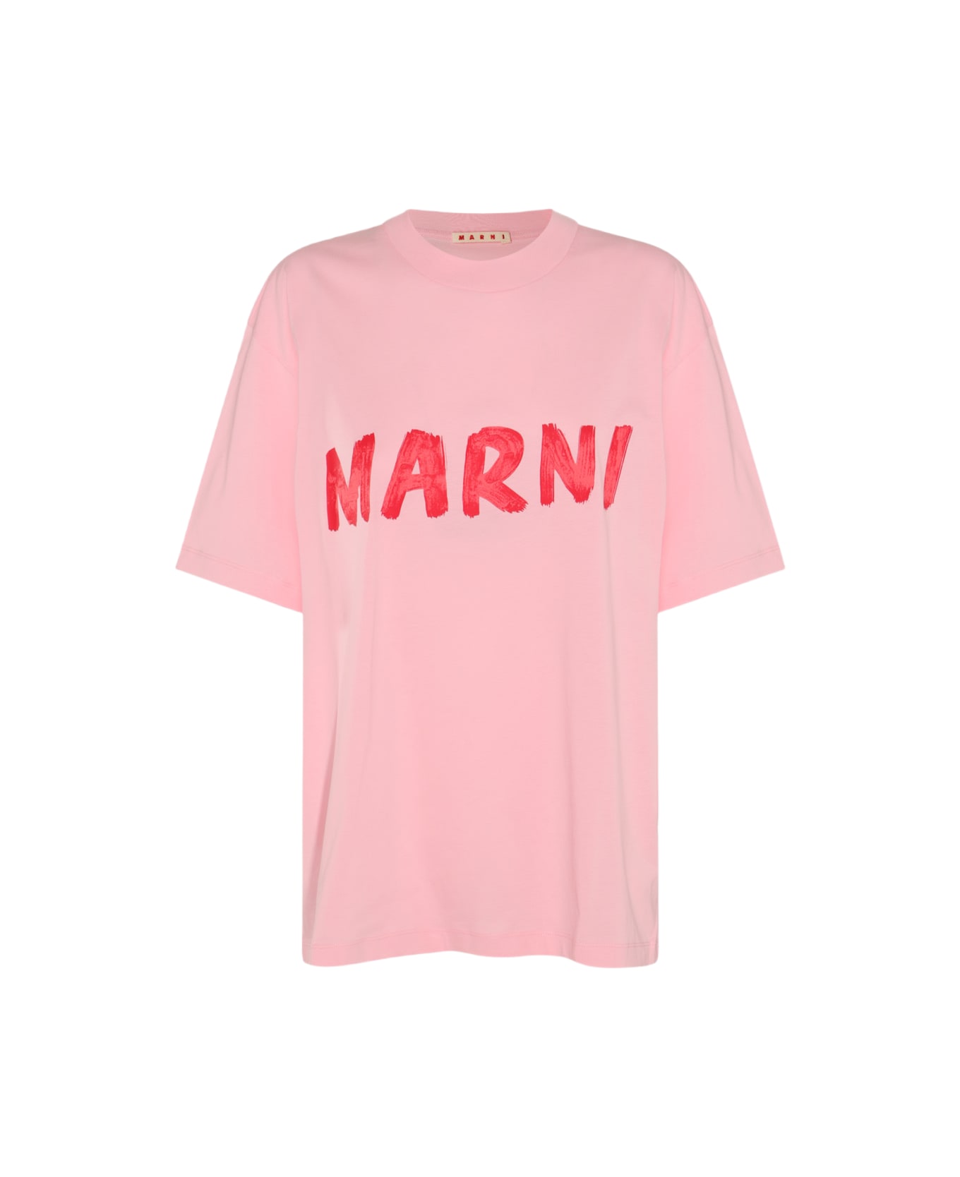 Marni Pink Cotton T-shirt - CINDER ROSE
