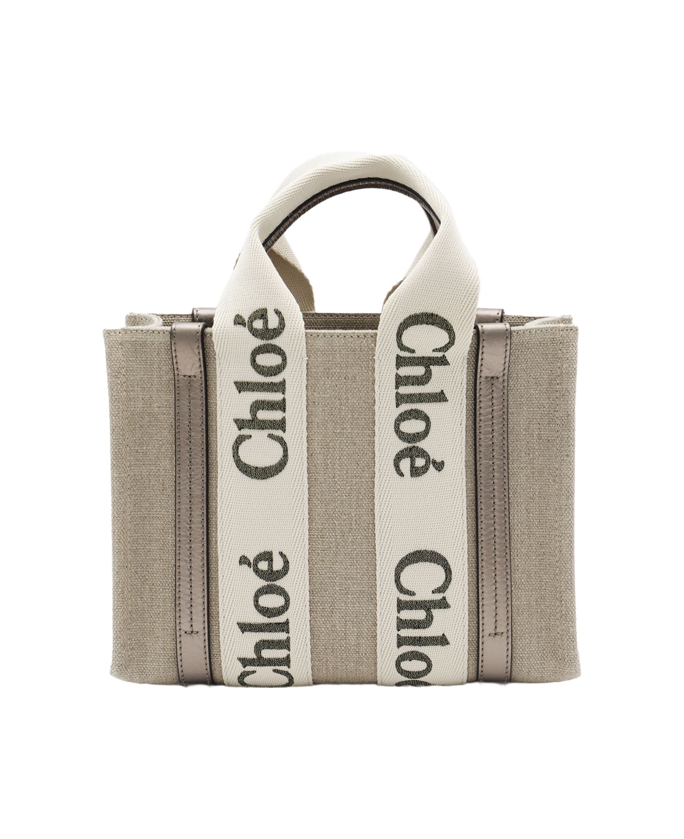 Chloé Beige Woody Tote - Grigio