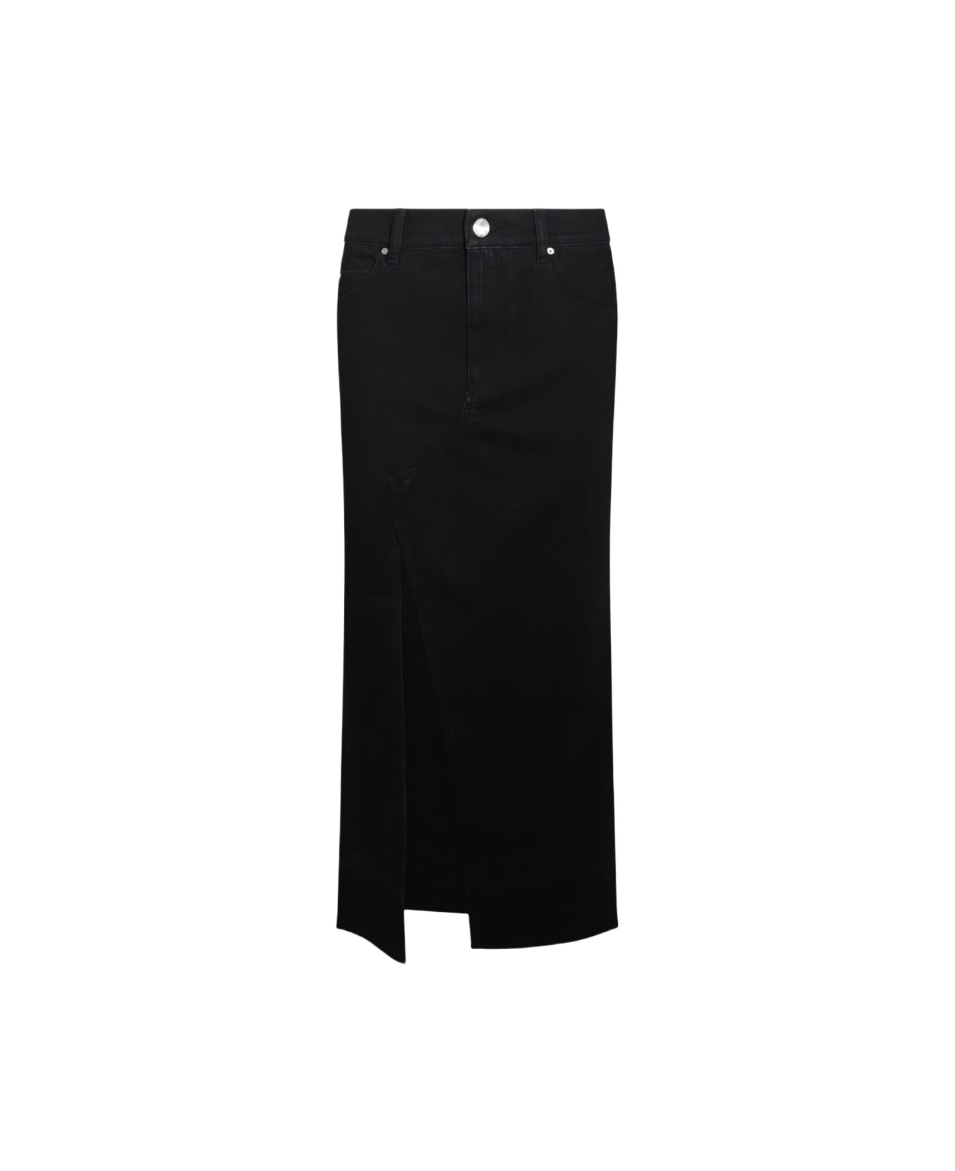 Pinko Black Cotton Skirt - NERO LIMOUSINE