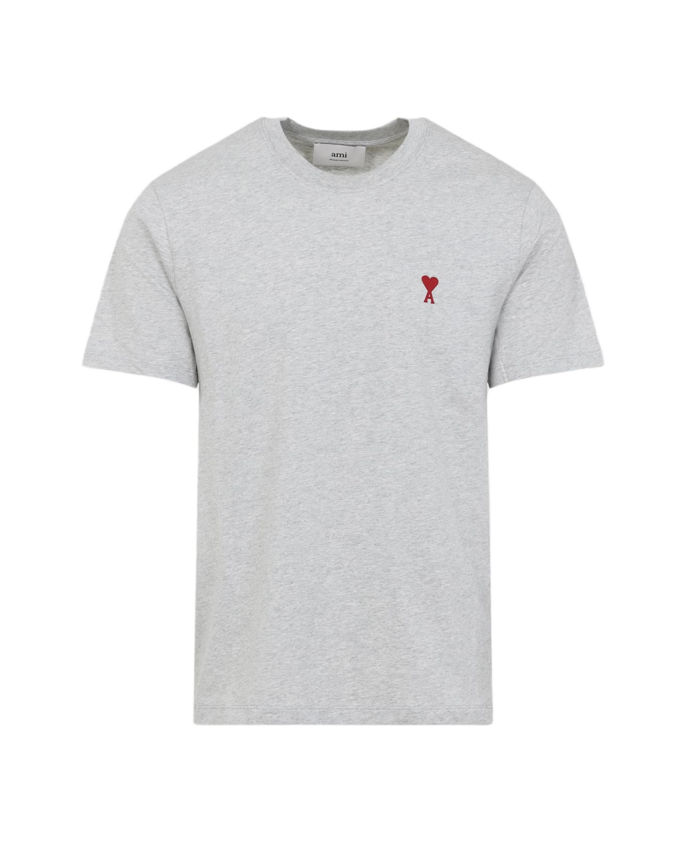 Ami Alexandre Mattiussi Classic Red T-shirt - GRIS CENDRE CHINE