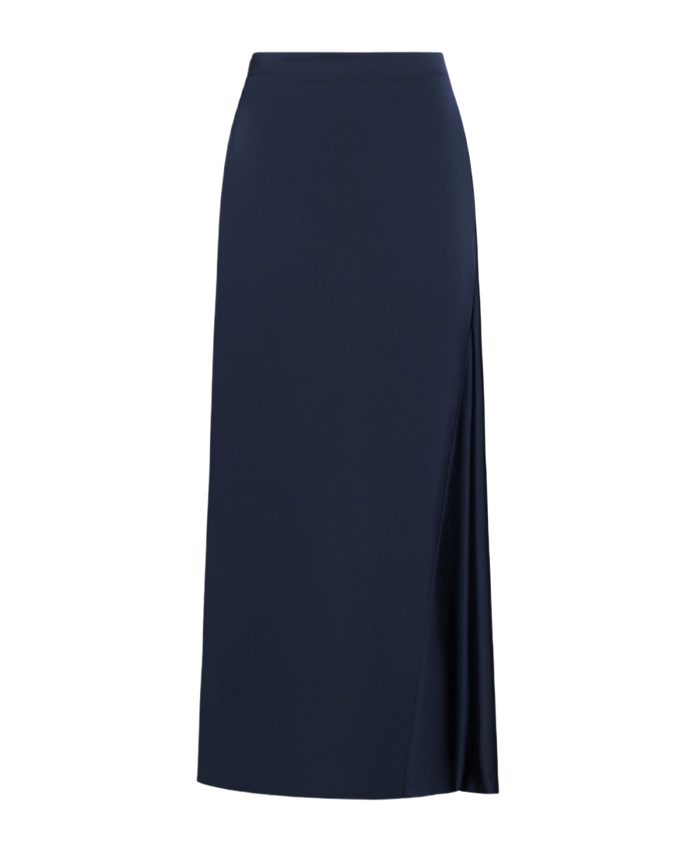 Weekend Max Mara Aia Satin Midi Skirt - Blu