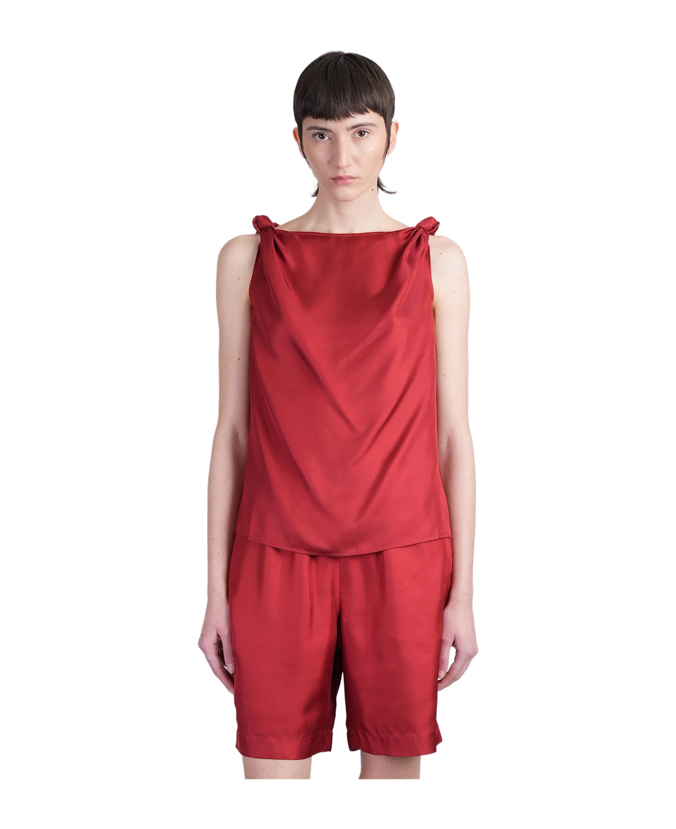 Loulou Studio Remy Topwear In Red Silk - red