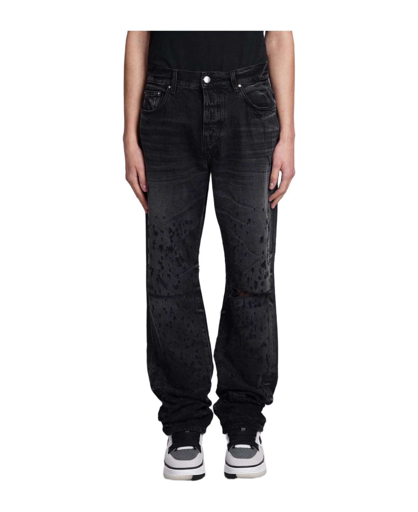 AMIRI Jeans In Black Cotton - Black デニム