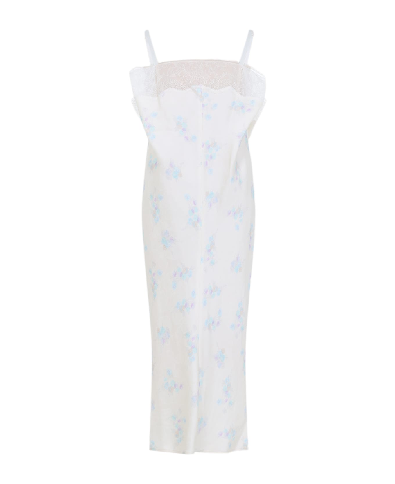 Carven Lingerie Midi Dress - Ecru Flowers