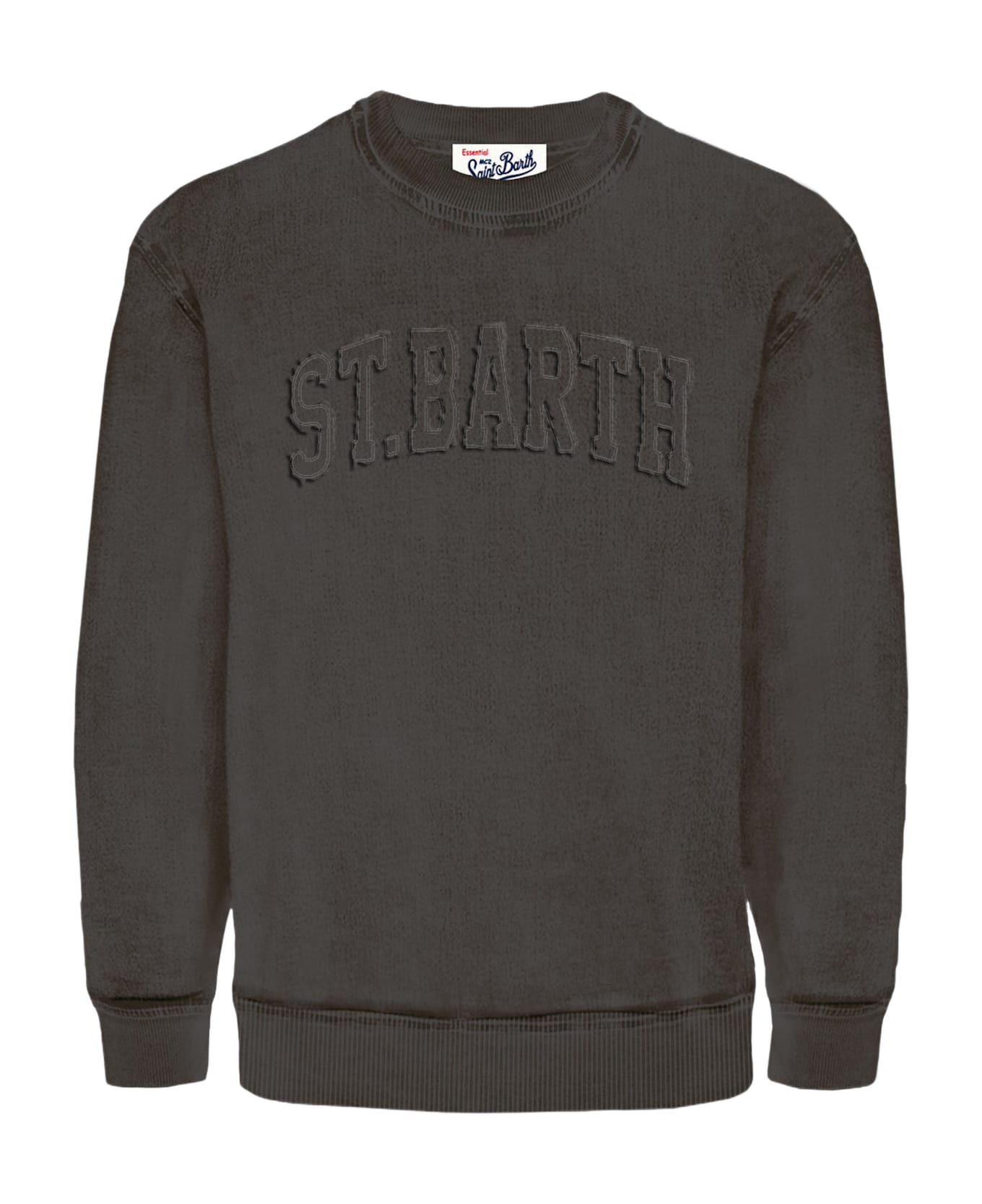 MC2 Saint Barth Cotton Sweatshirt With Front Embroidery - Grey