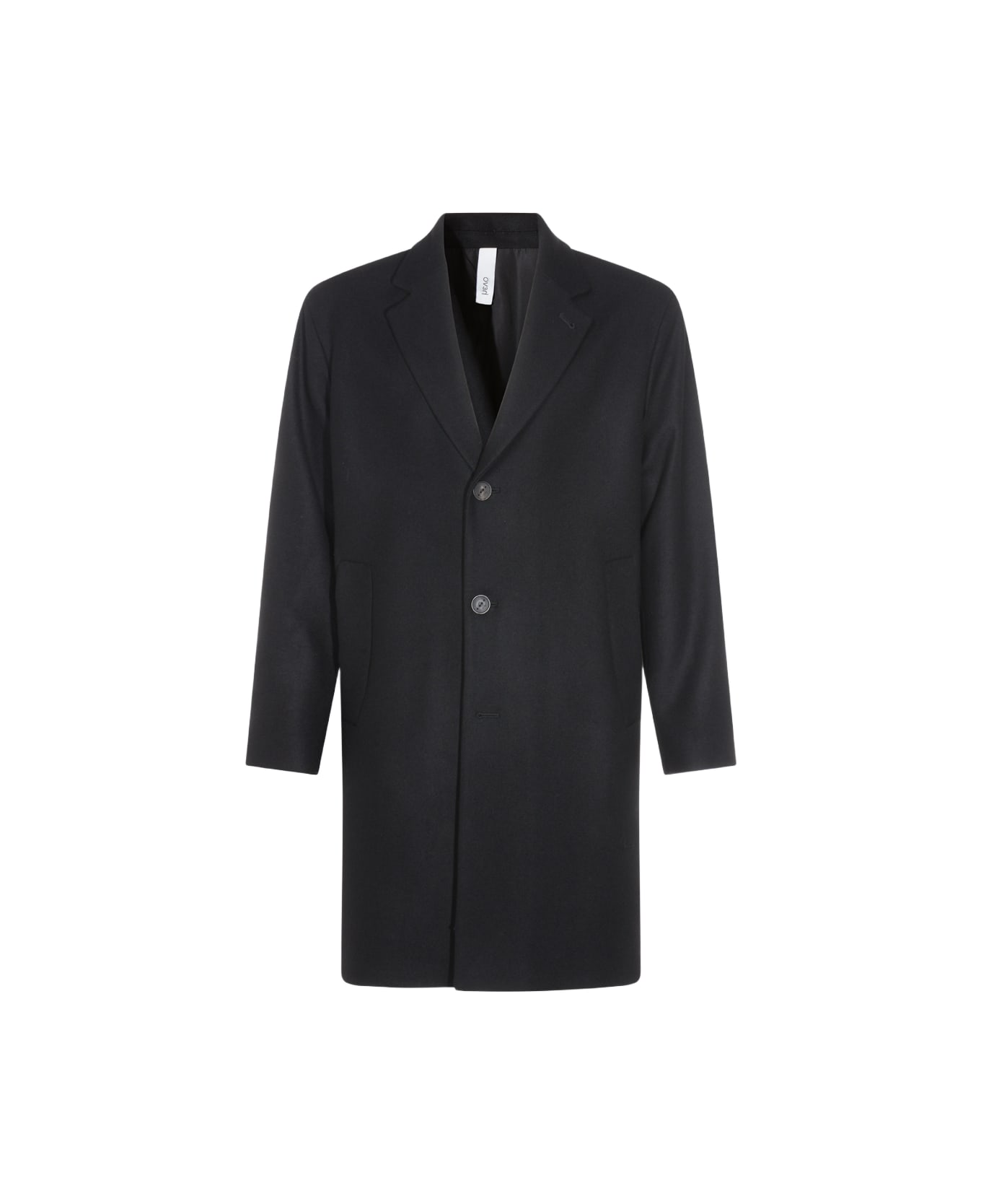 Hevò Black Wool Coat - Black